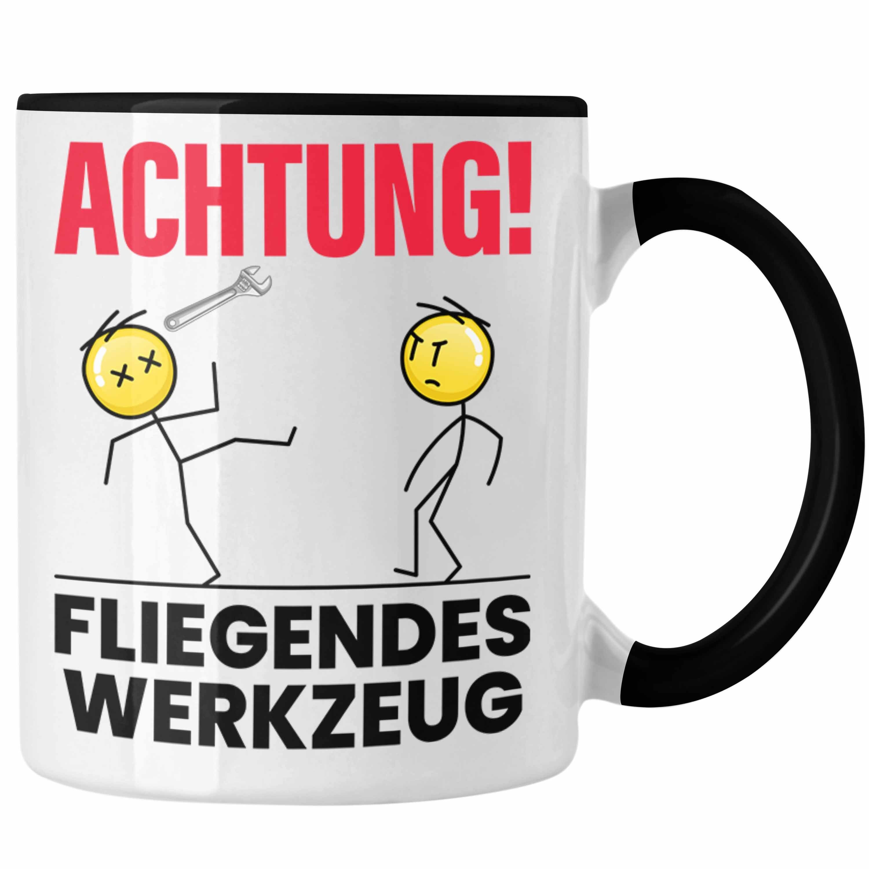 KFZ Mec Schwarz Fliegendes Tasse Werkzeug Achtung Geschenk Tasse Trendation