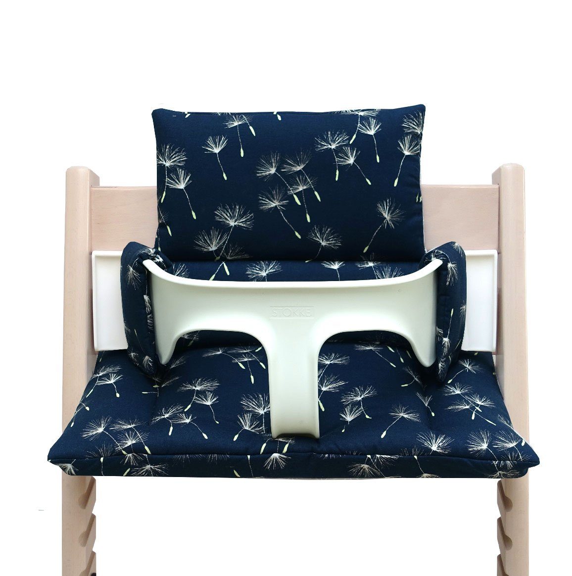 Blausberg Baby Hochstuhlauflage Sitzkissen Set kompatibel mit STOKKE Tripp Trapp Pusteblume Blau