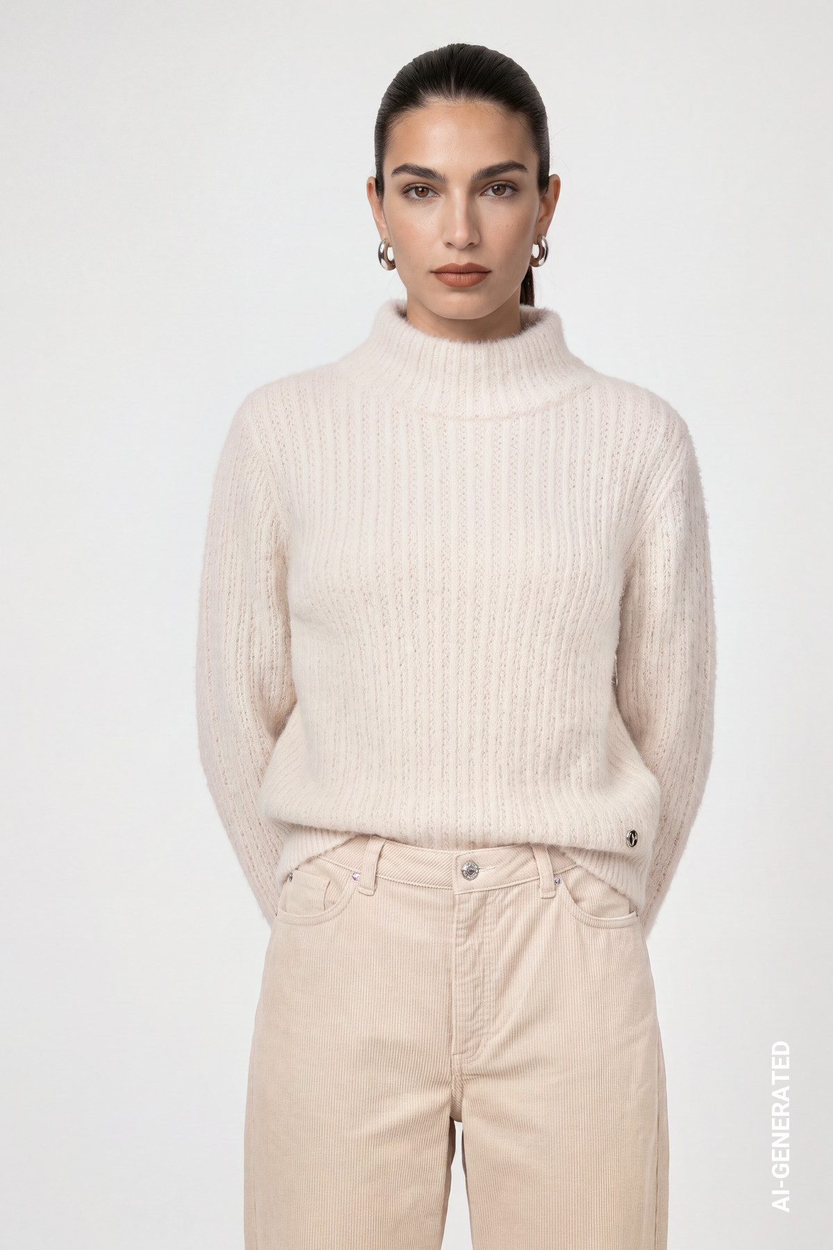 Monari Strickpullover Regular fit mit Stehkragen