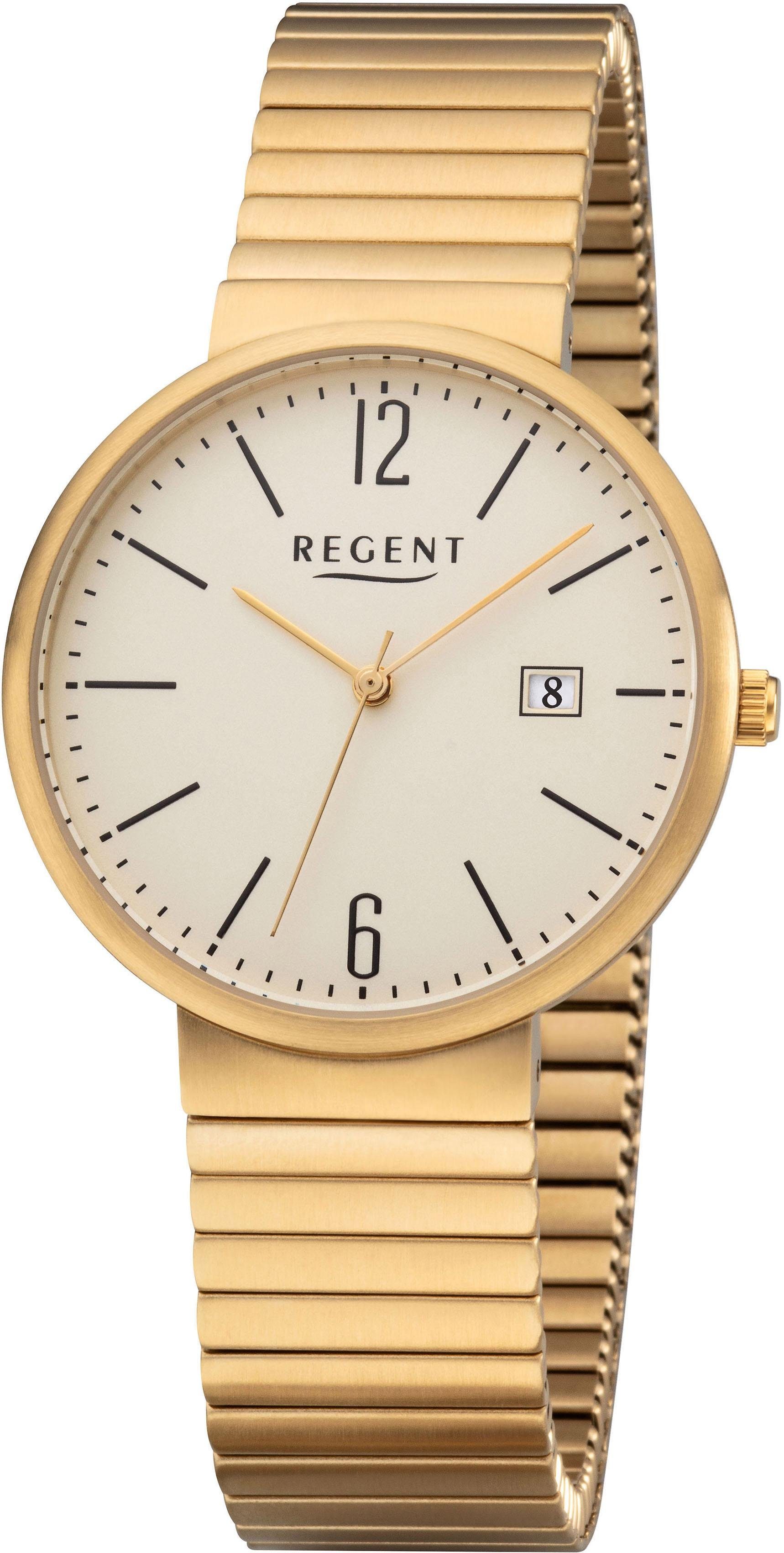 Regent 1877.45.93, mit Zugband gold F1201, Quarzuhr