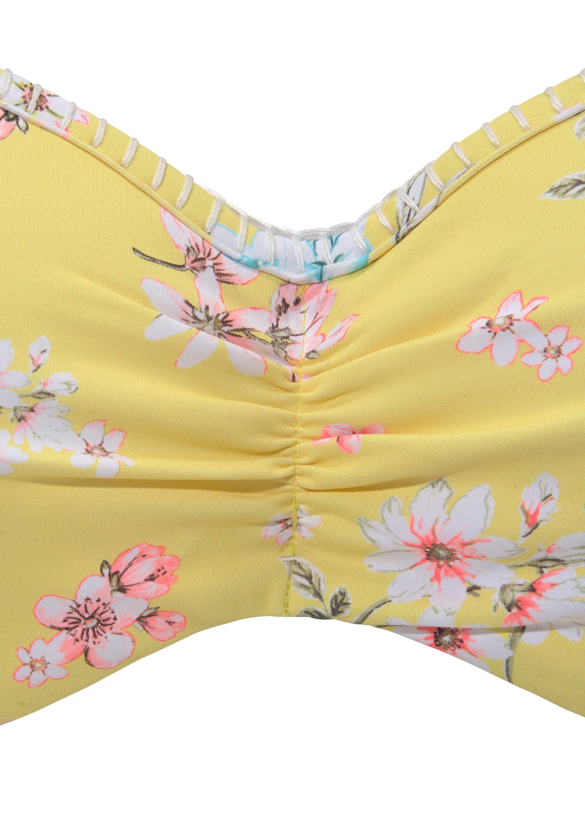 Sunseeker Bügel-Bandeau-Bikini-Top Ditsy, mit Häkelkante