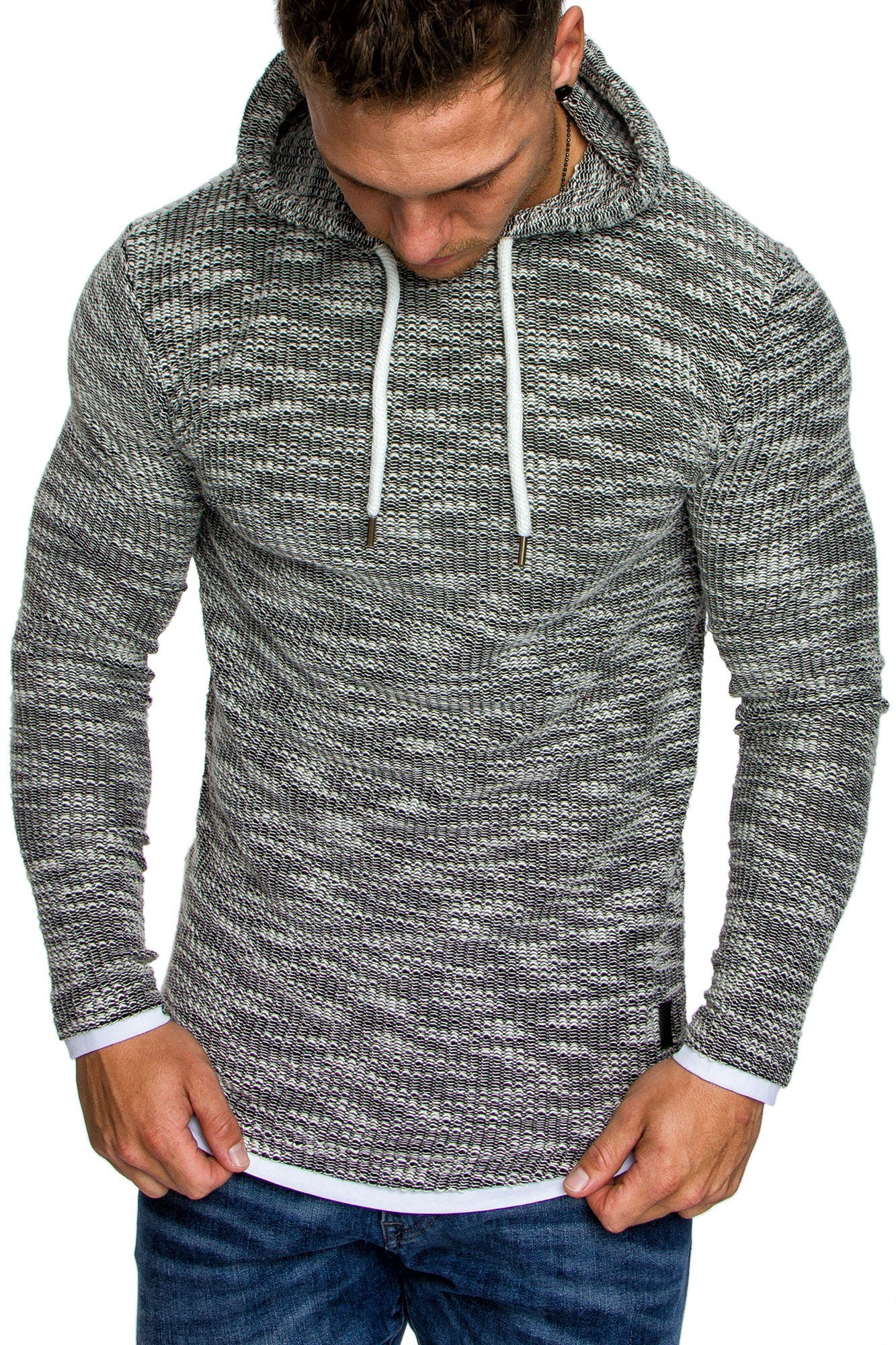 Amaci&Sons Kapuzenpullover LEXINGTON Kapuzenpullover Herren 2in1 Oversize Hoodie Pullover Sweatshirt