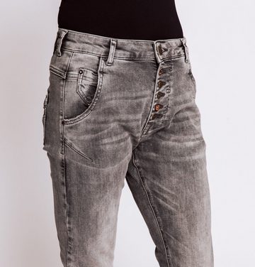 Zhrill Boyfriend-Jeans Boyfriend Jeans AMY Grey angenehmer Tragekomfort