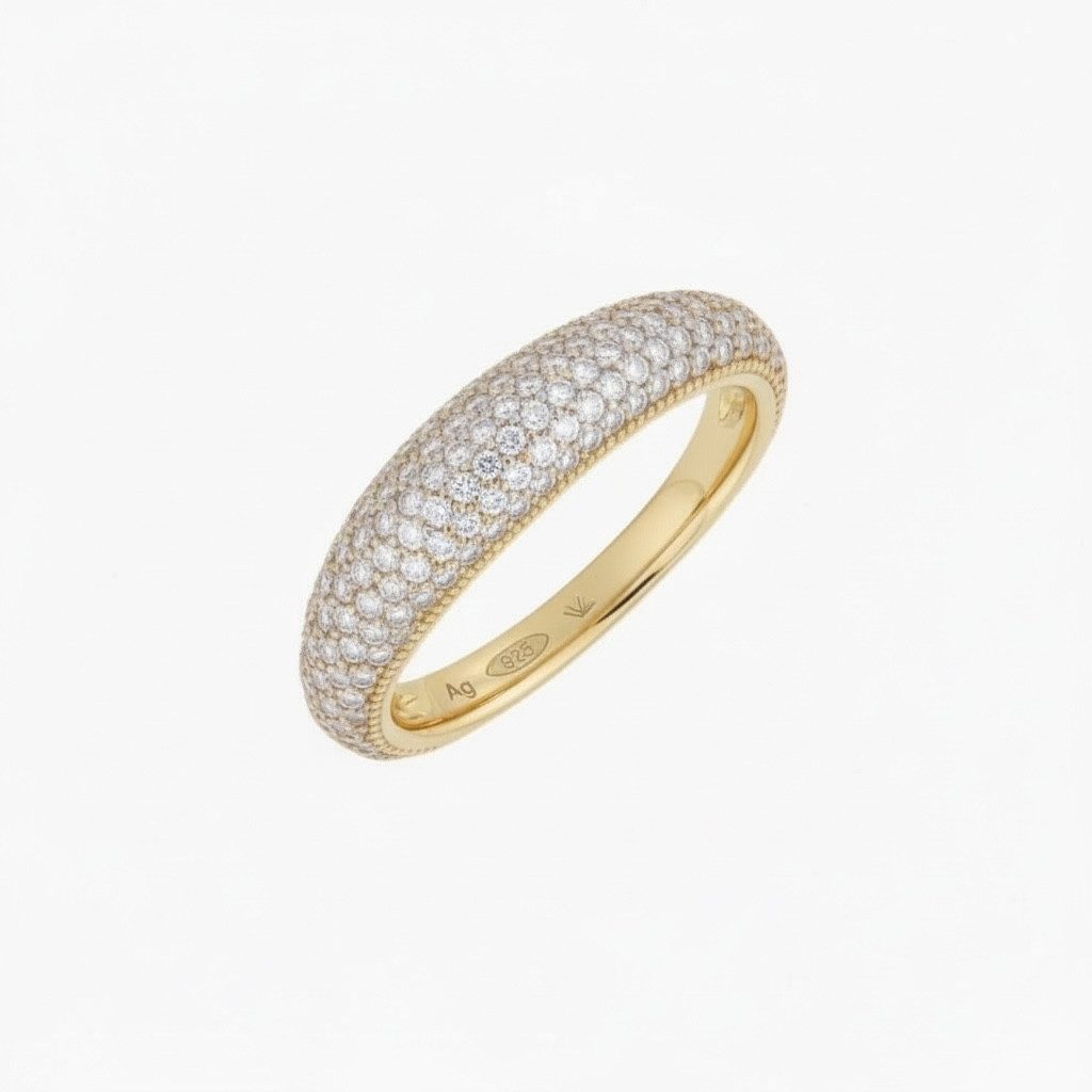 Karisma Schmuck Fingerring Damen Silber 925 Viva Élègance, Ring Gelb Vergoldet