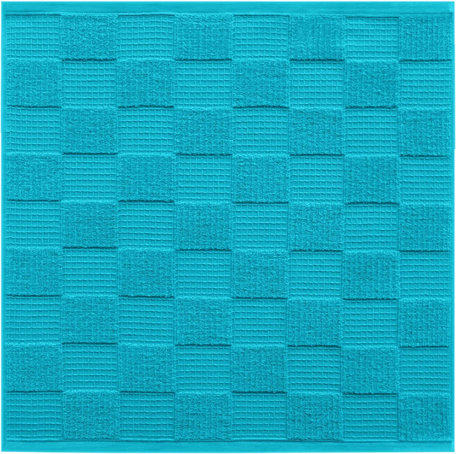 aus blau Blau Geschirrtuch Abtrockentücher Aquamarin cm (Set, Baumwolle Lissabon, 3-tlg), 50x50 Lashuma