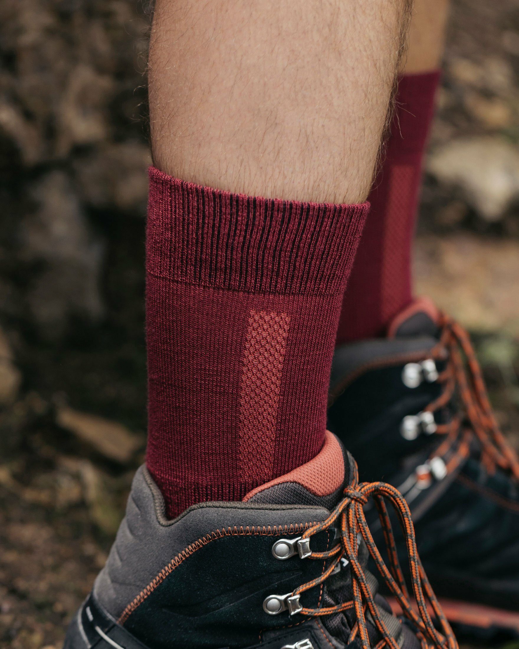 SNOCKS Wandersocken Hiking Socks für garantiert keine (1-Paar) Schweißfüße mit Merinowolle, Damen 04 & Grau Herren