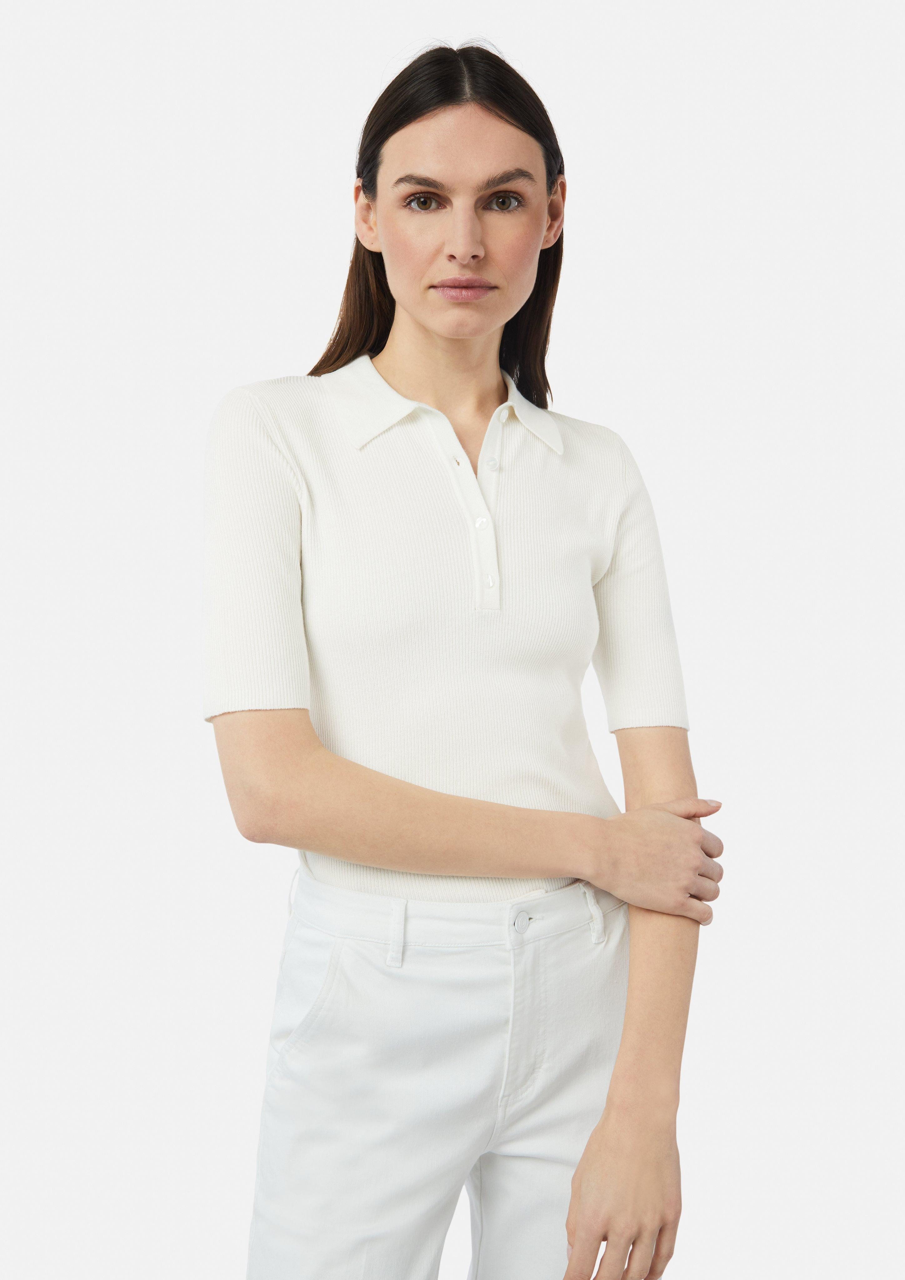 comma casual identity Kurzarmshirt Rippstrick-Shirt im günstig online kaufen