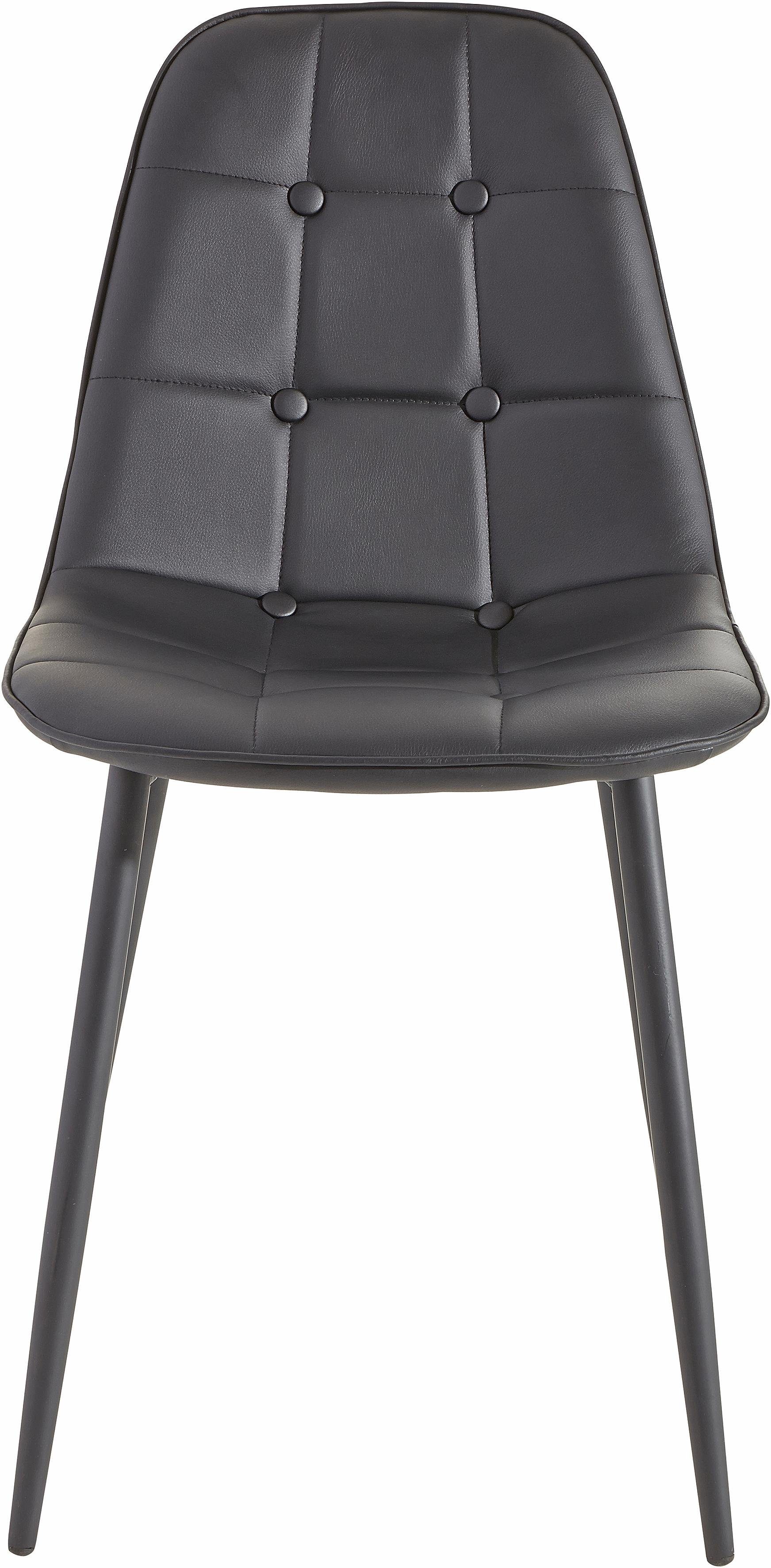 OTTO home Essgruppe, (Set, 5-tlg), Esstisch, Breite 120 cm und 4 Esszimmerstühle, Bezug in Kunstleder