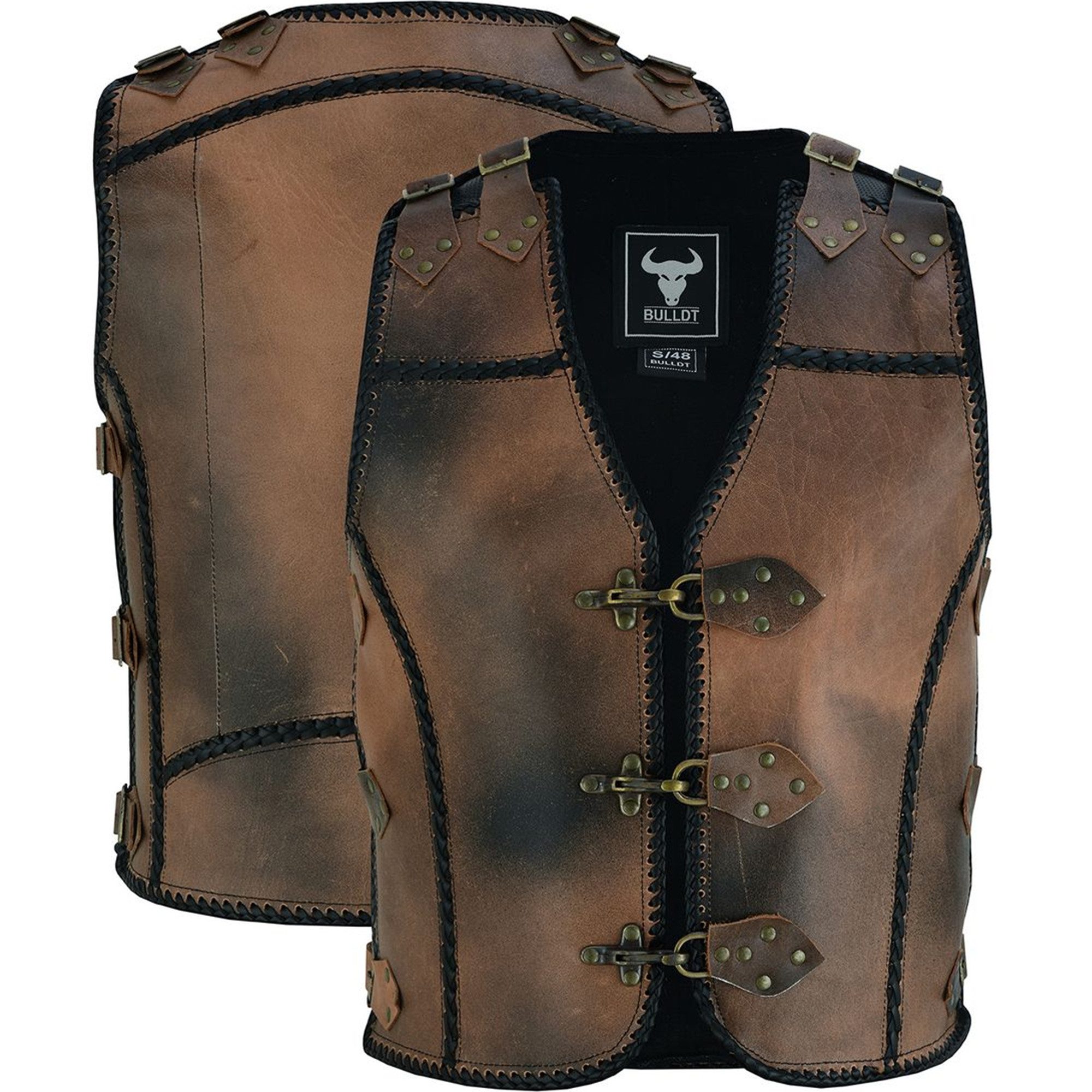 BULLDT Motorradweste GW695 Motorrad Lederweste Biker günstig online kaufen