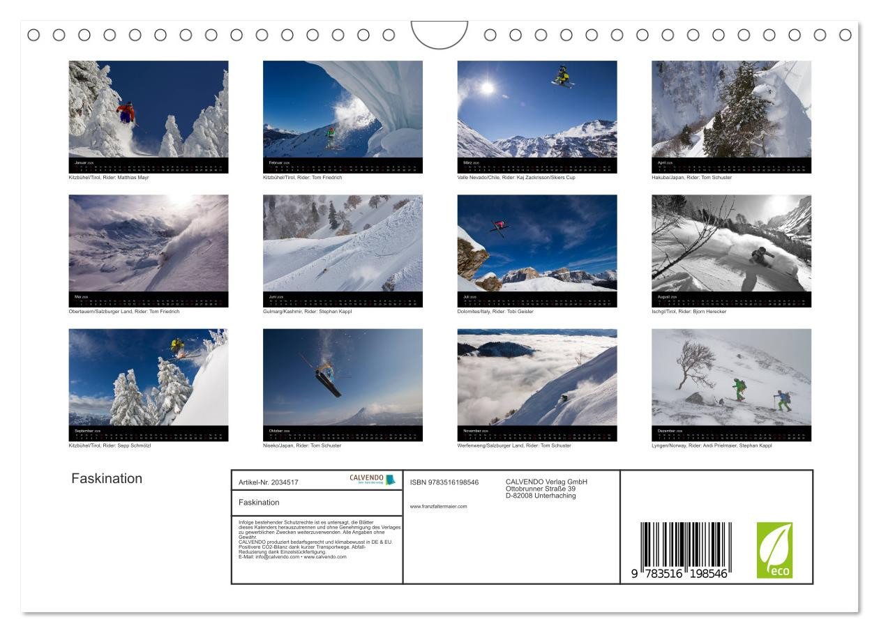 Thumbnail - CALVENDO Wandkalender Faskination (Wandkalender 2026 DIN A4 quer), CALVENDO Monatskalender