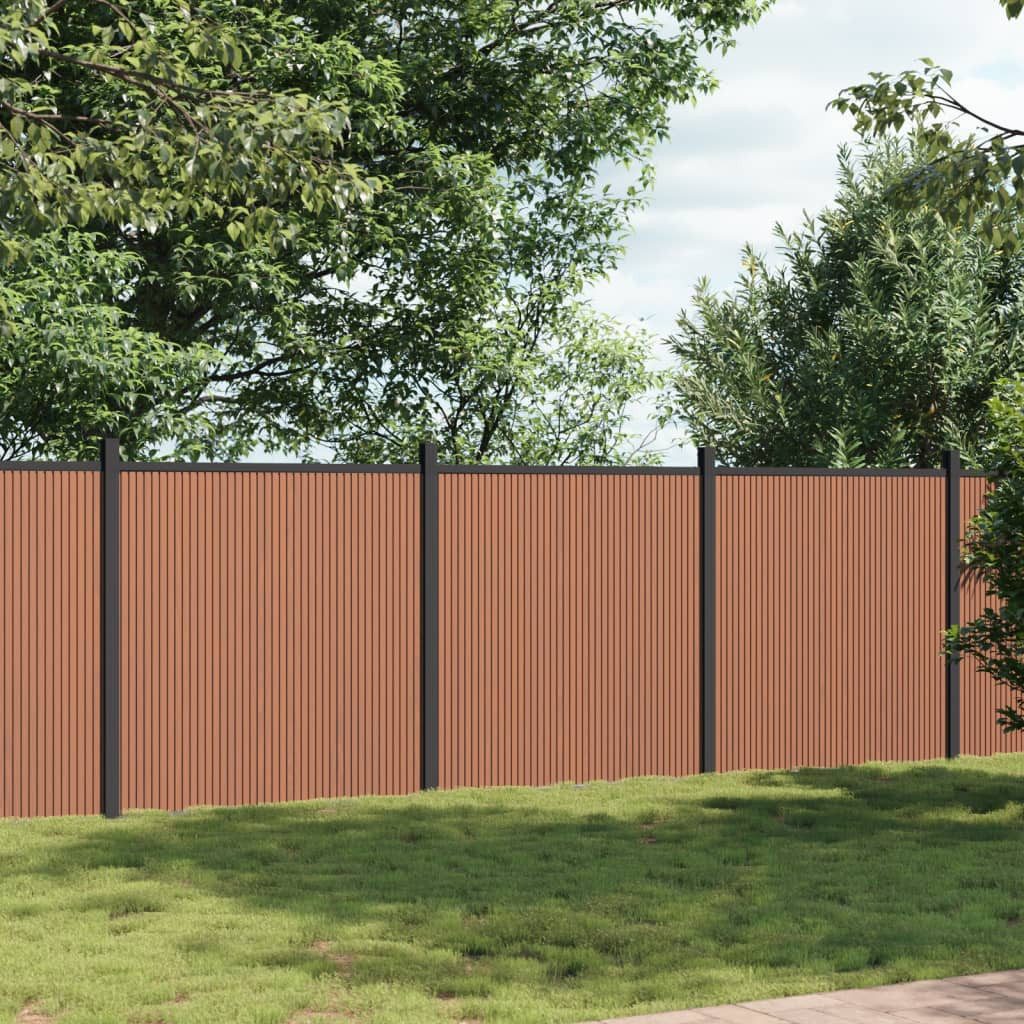 vidaXL Gartenzaun Zaunelement Braun 526x186 cm WPC