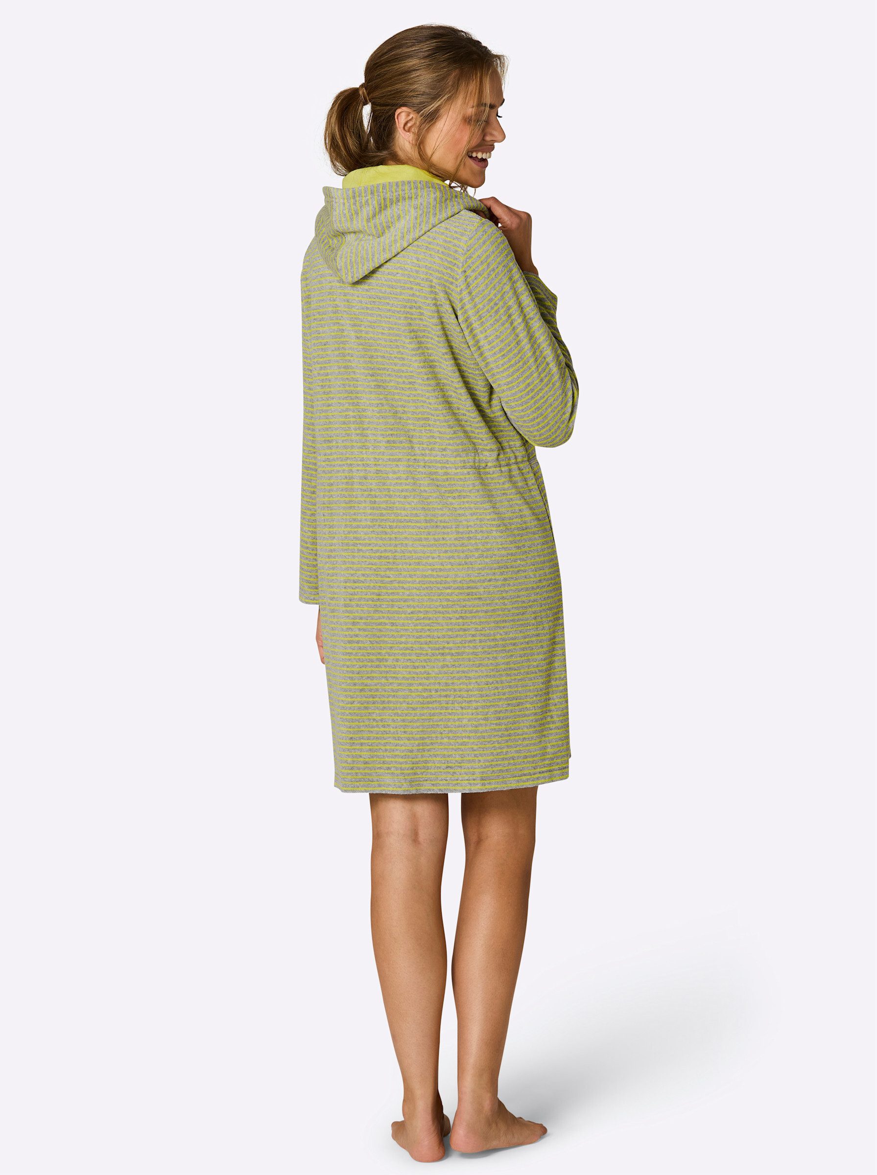 Witt Damenbademantel Bademantel ., Länge ca. 95 cm, Baumwolle, Reißverschlu günstig online kaufen