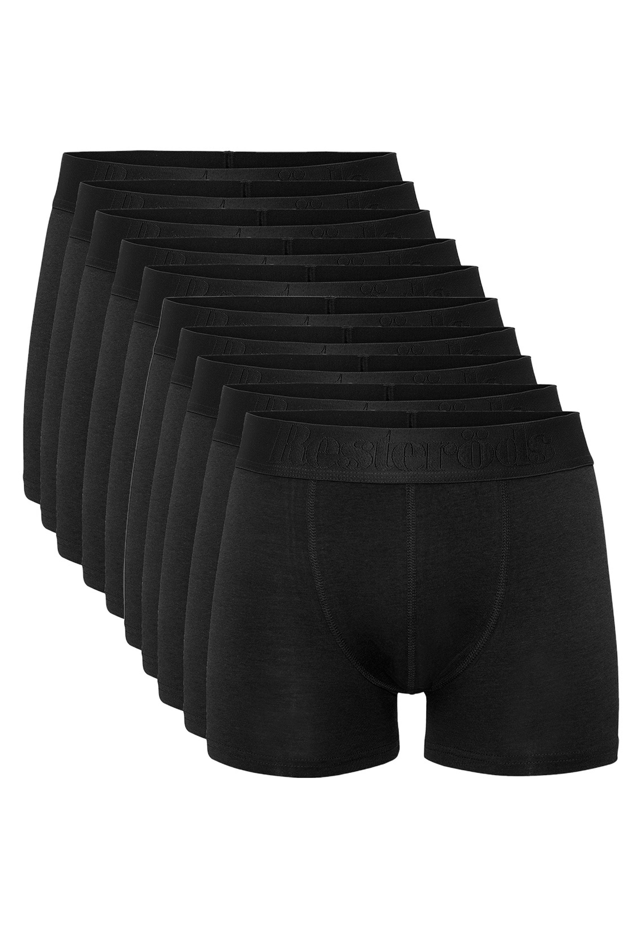 Resteröds Retro Boxer 10er Pack Organic Cotton (Spar-Set, 10-St) Retro Short / Pant - Baumwolle - ohne Eingriff - Mit Bio-Baumwolle