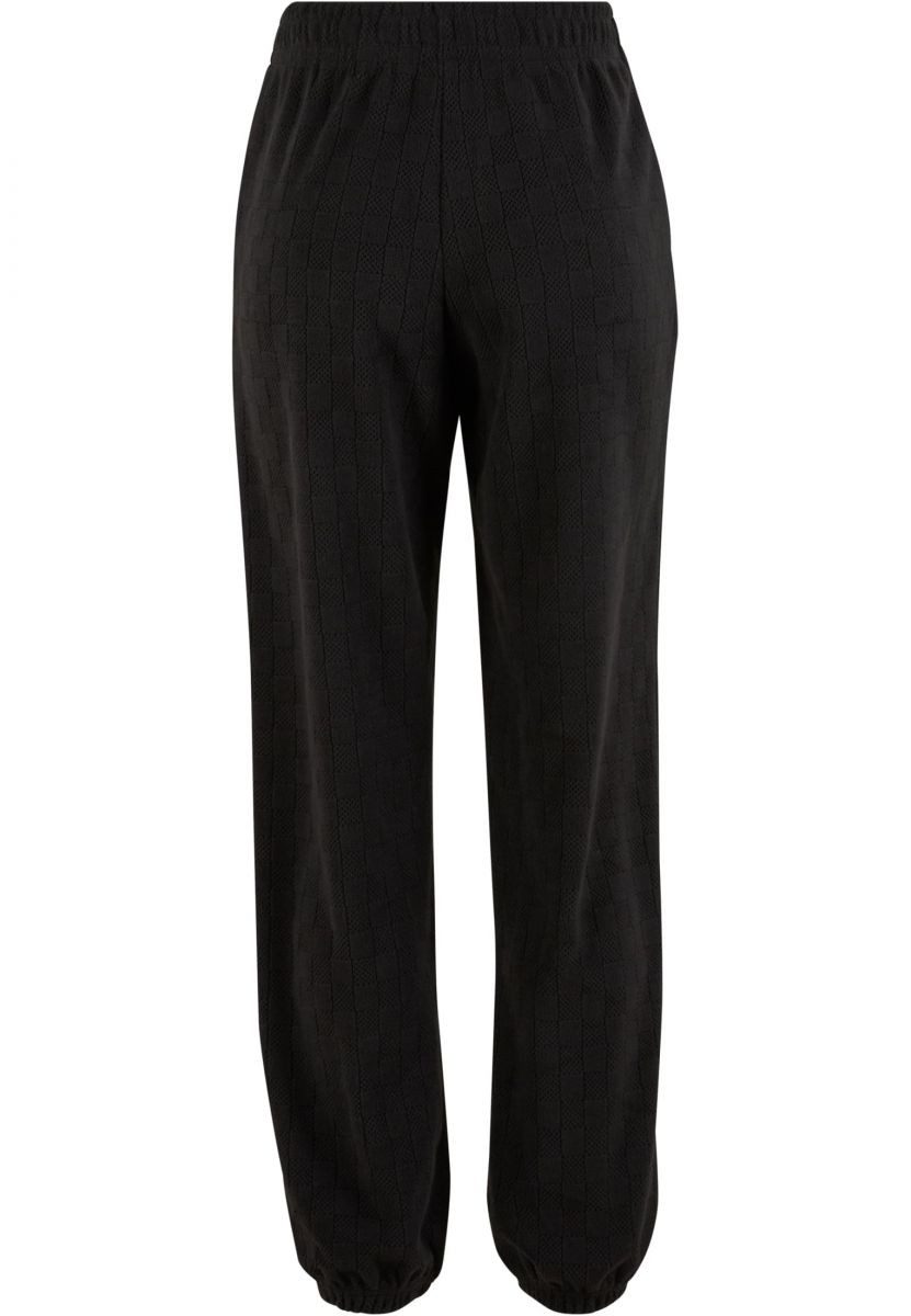 URBAN CLASSICS Funktionshose Ladies Jacquard Velvet Sweatpants Damen Jogginghose
