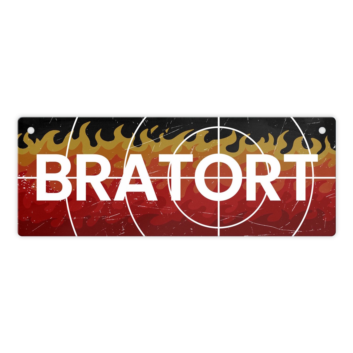 Metallschild Bratort Metallschild für den Grill