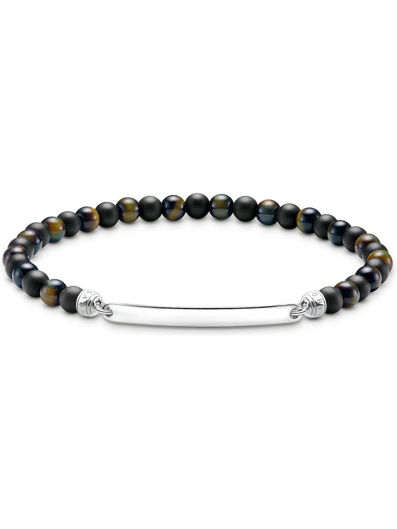 THOMAS SABO Silberarmband Thomas Sabo Unisex-Armband 925er Silber Obsidian, Modern