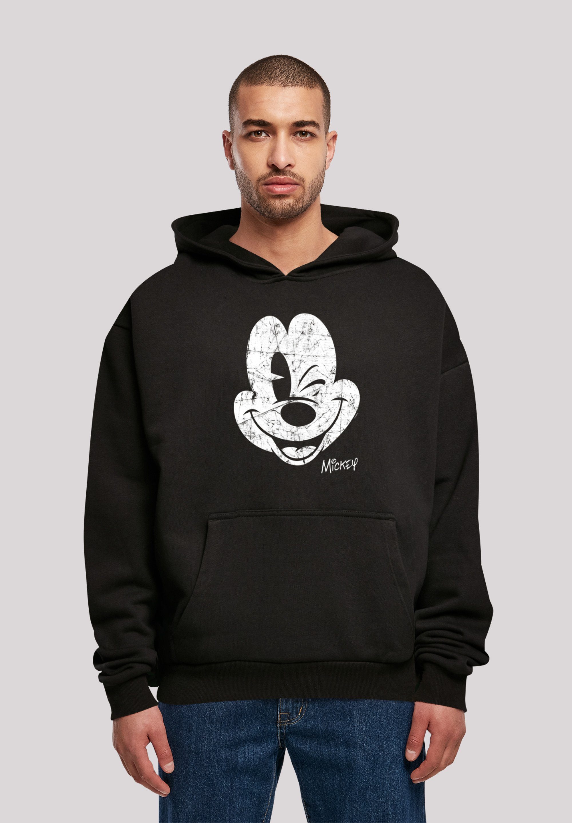 F4NT4STIC Sweatshirt Disney Micky Maus - Mickey Gesicht Vintage Herren,Premium  Merch,Oversize,Kapuzenpullover,Bedruckt