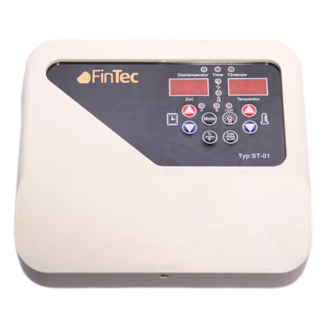 FinTec Saunaofen FinTec Irmina Edelstahl Elektro-Saunaofen 3,0 kW, 3 kW, Integrierte Steuerung, Elektrisches Heizen; Gleichmäßige Wärmeverteilung; Aufgussbetrieb