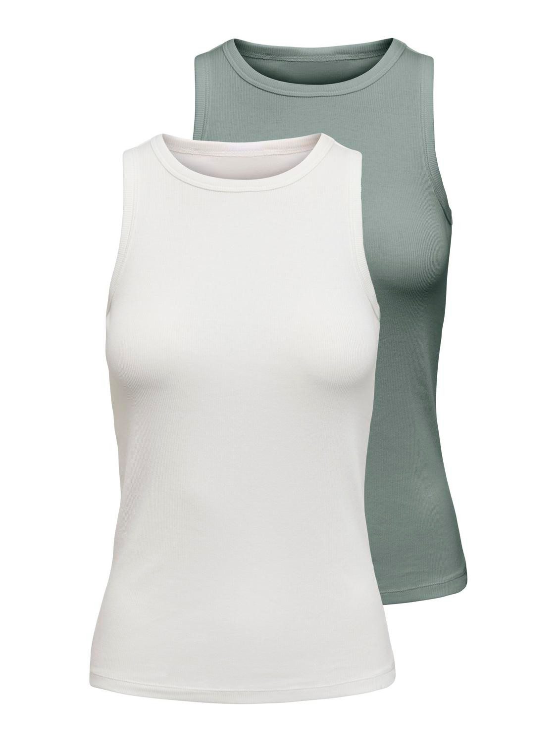 ONLY Tanktop ONLSALLY TANK TOP 2 PACK CS JRS (Packung, 2-tlg., 2er-Pack)