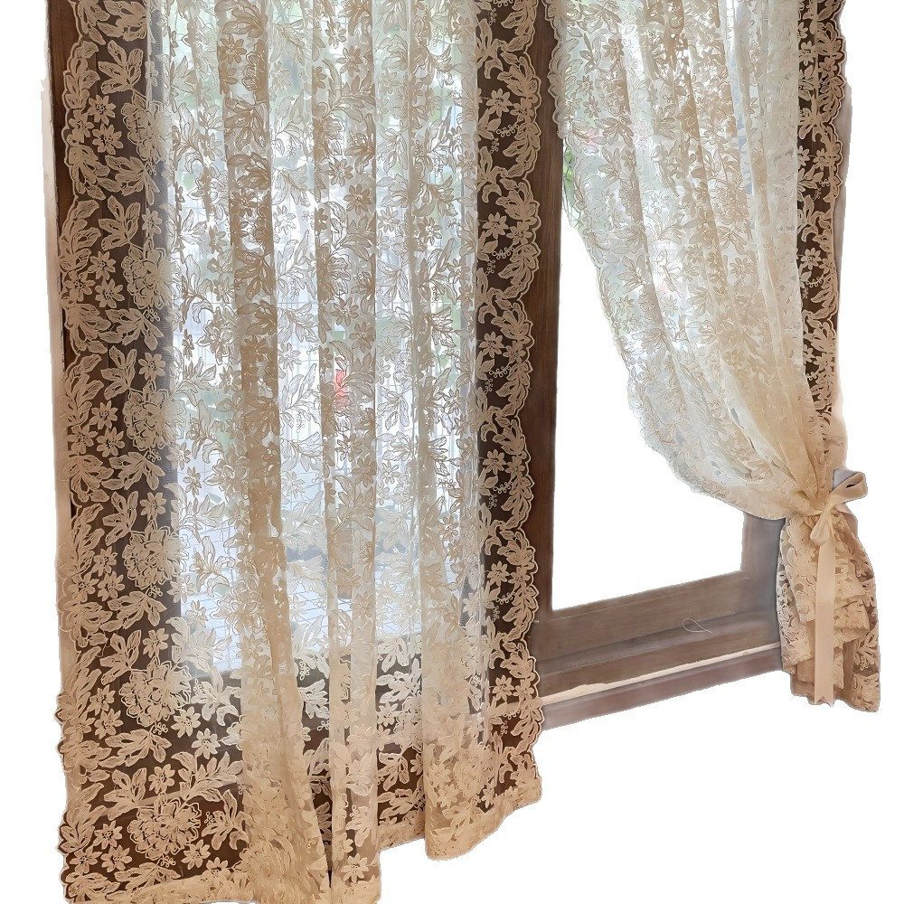 Coonoor Gardine 2er-Set Vorhänge, Spitzengaze für Wohnzimmer, Gardine Voile günstig online kaufen