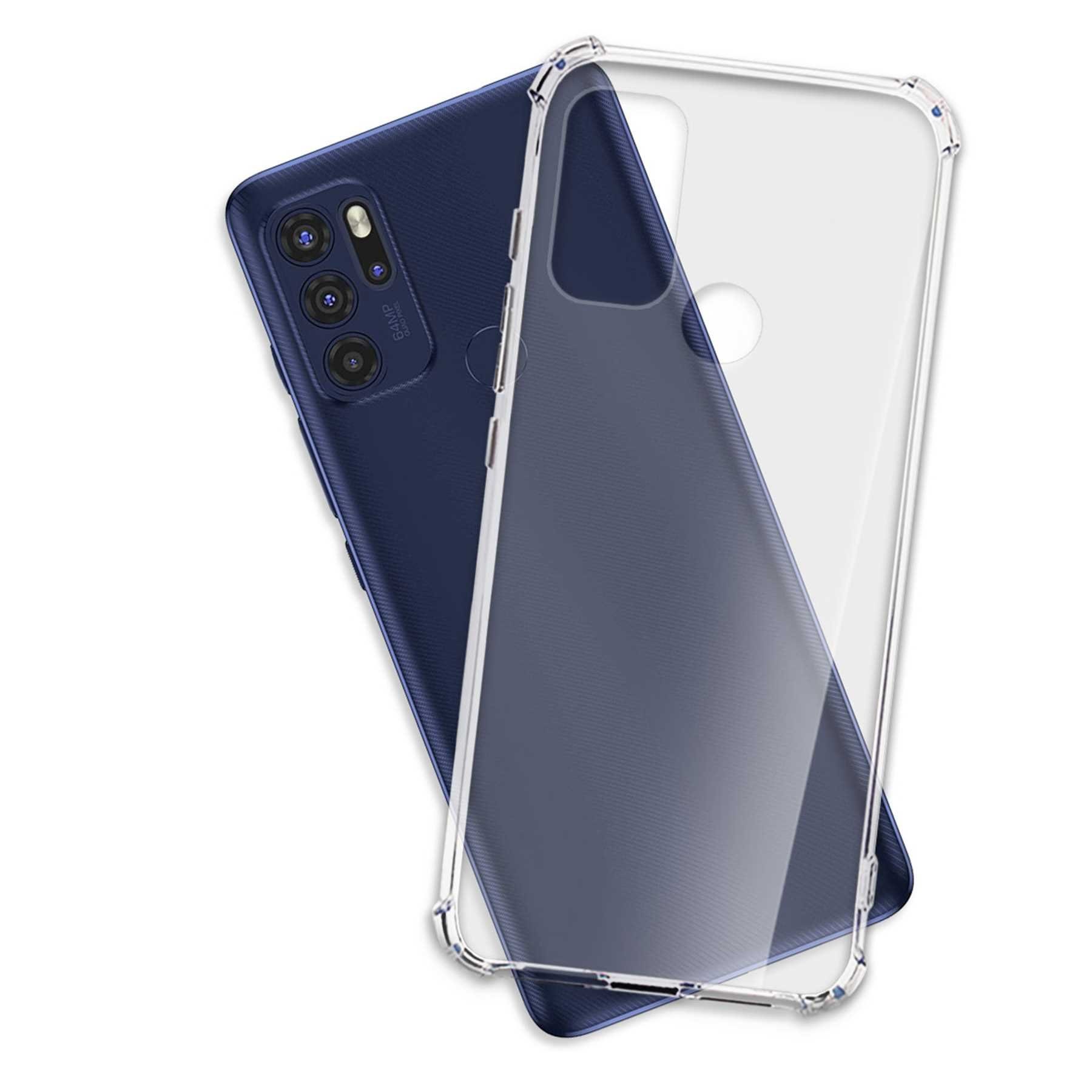 mtb more energy Smartphone-Hülle Clear Armor Case für Motorola Moto G60S, Transparente TPU Schutzhülle Case Backcover mit Anti-Shock Verstärkung