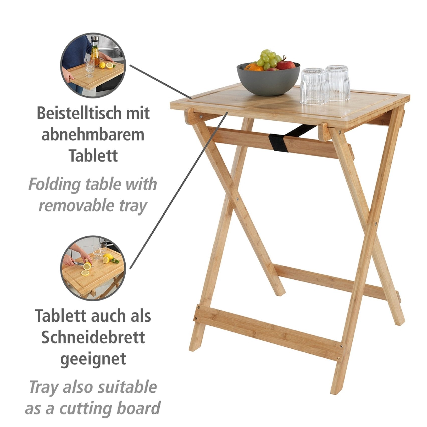 WENKO Klapptisch Modell Lugo, Beistelltisch mit günstig online kaufen