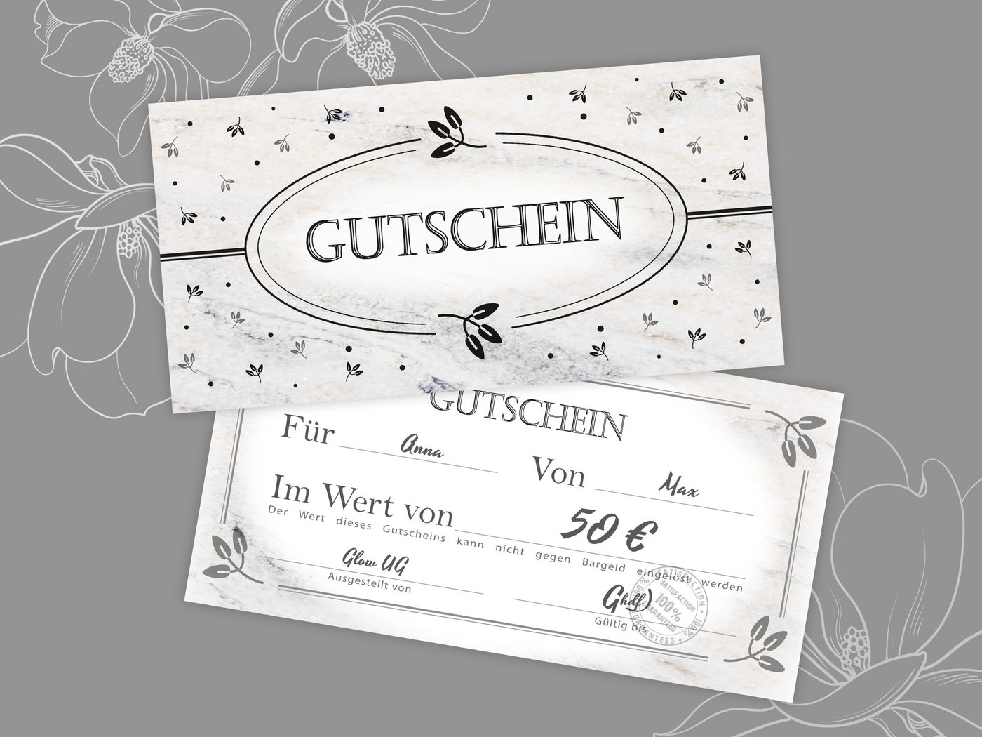 Thumbnail - LIMONIA Geschenkkarte Gutschein Geschenkgutschein zum Ausfüllen für Spa Beauty Wellness, Geschenkgutscheine mit vorgedru...