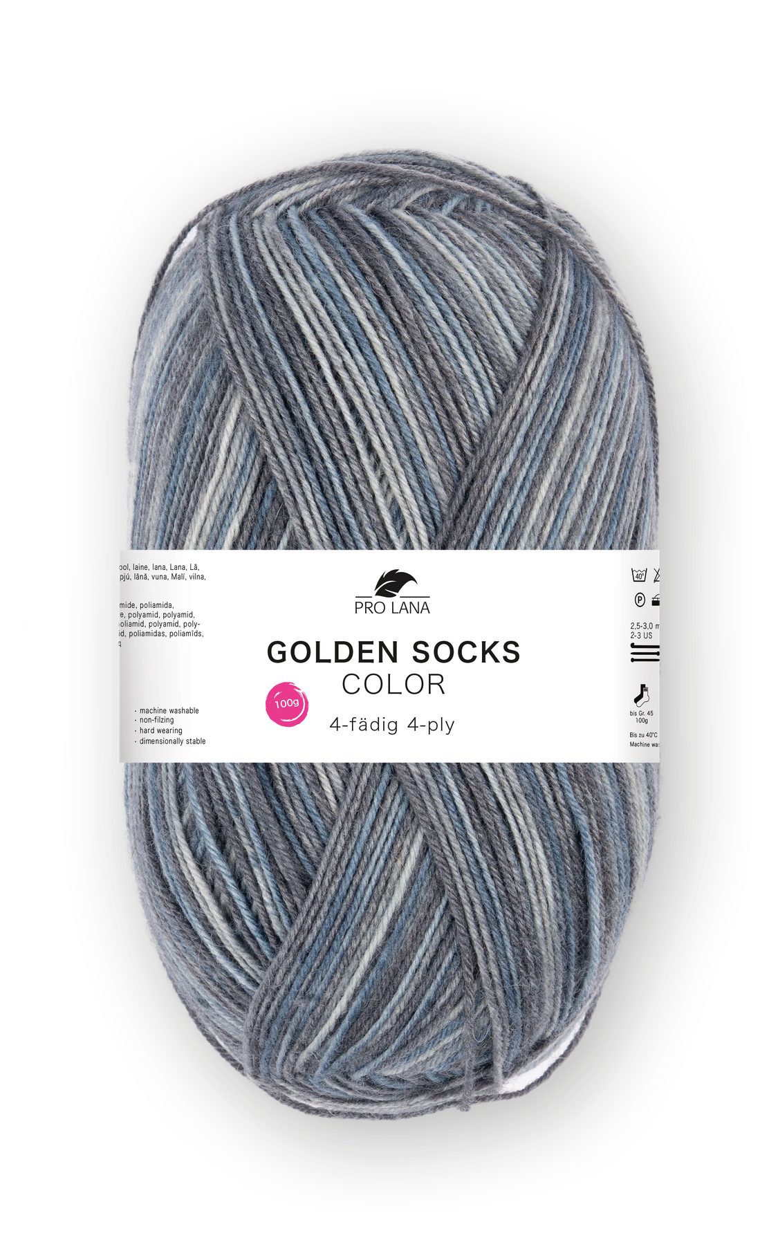 Pro Lana Pro Lana GOLDEN SOCKS color 4-fach Sockenwolle Häkelwolle, 420 m (Projekten mit wunderschönen Farbverläufen), 100 g