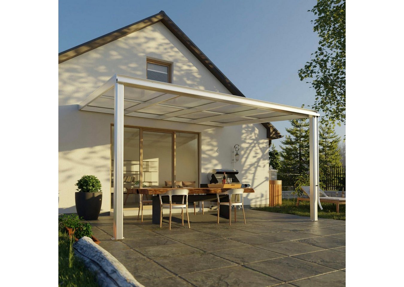 Thumbnail - Beckmann Terrassendach Exklusiv Gr. 6, BxT: 407x321,7 cm, Bedachung Doppelstegplatten