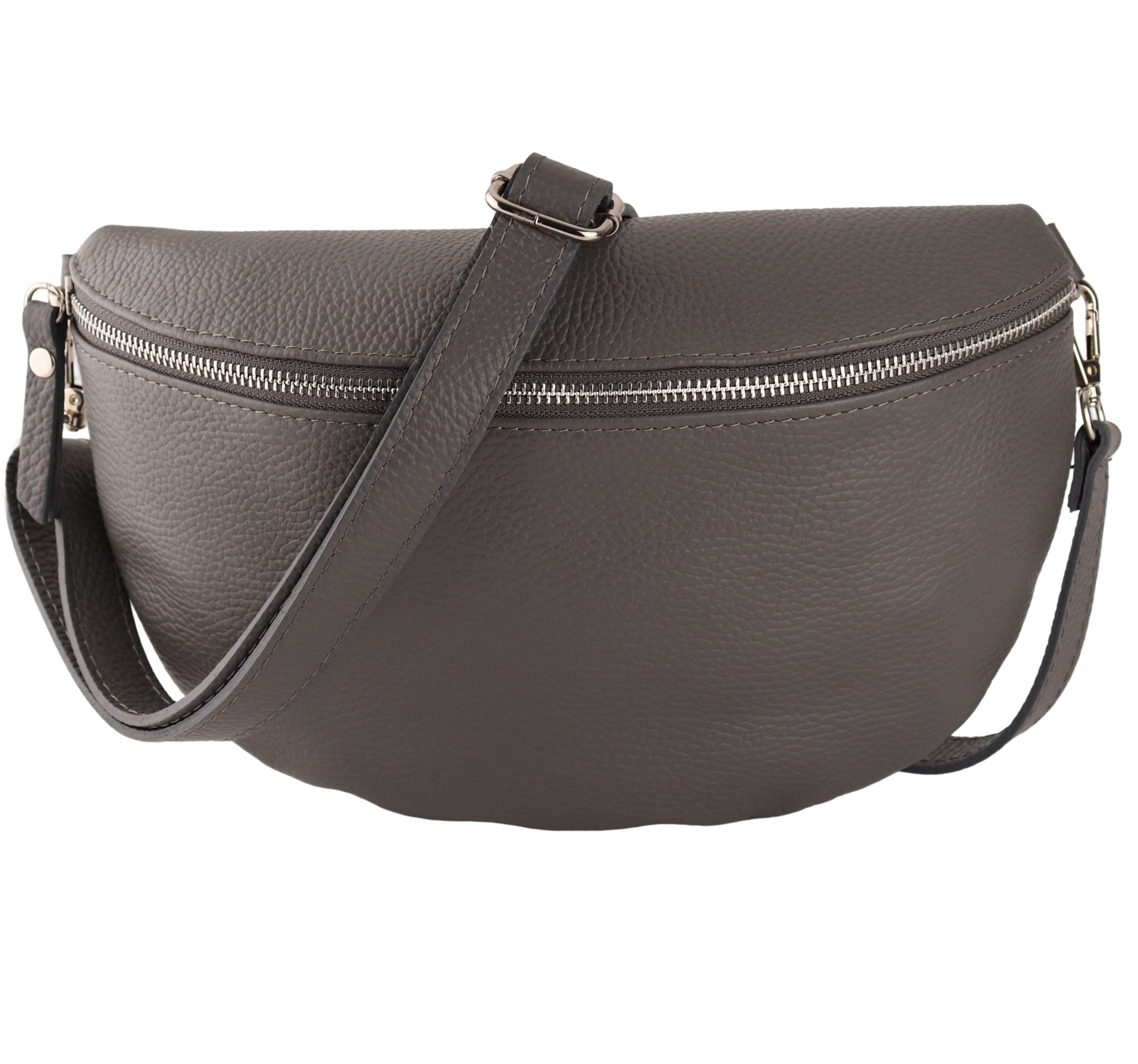 MIRROSI Bauchtasche Damen, Echtleder, Leder, Made in Italy, Umhängetasche, Brusttasche, (Schultertasche für jeden Anlass (1 Tasche & 1 Gurt), 3 Größen auswählbar), Crossbody Bag, Damen Taschen verstellbaren Schulterriemen