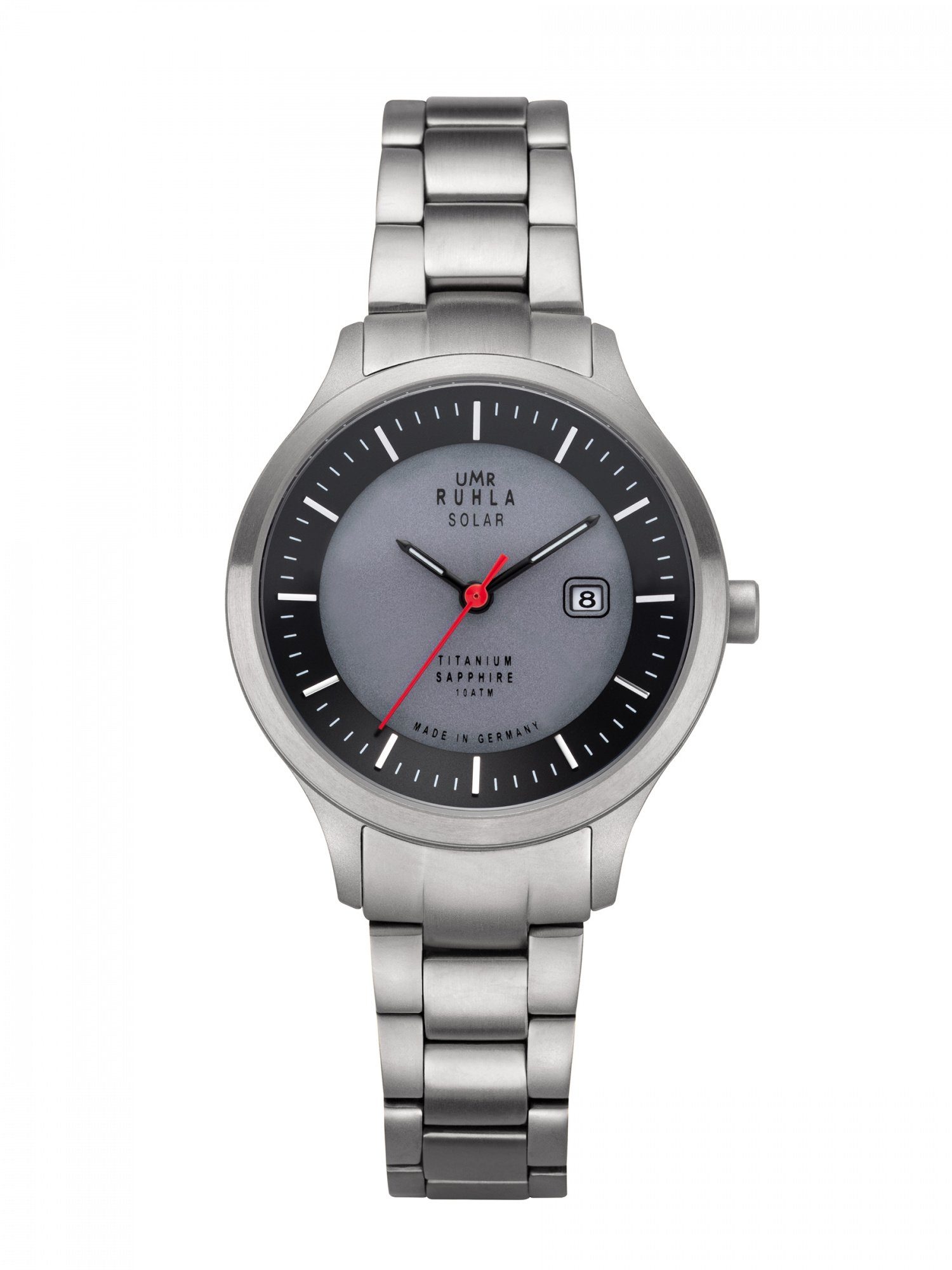 UMR Ruhla Quarzuhr, Made in Germany, Titanband & Spahirglas, 32 mm Damenuhr, 96962M