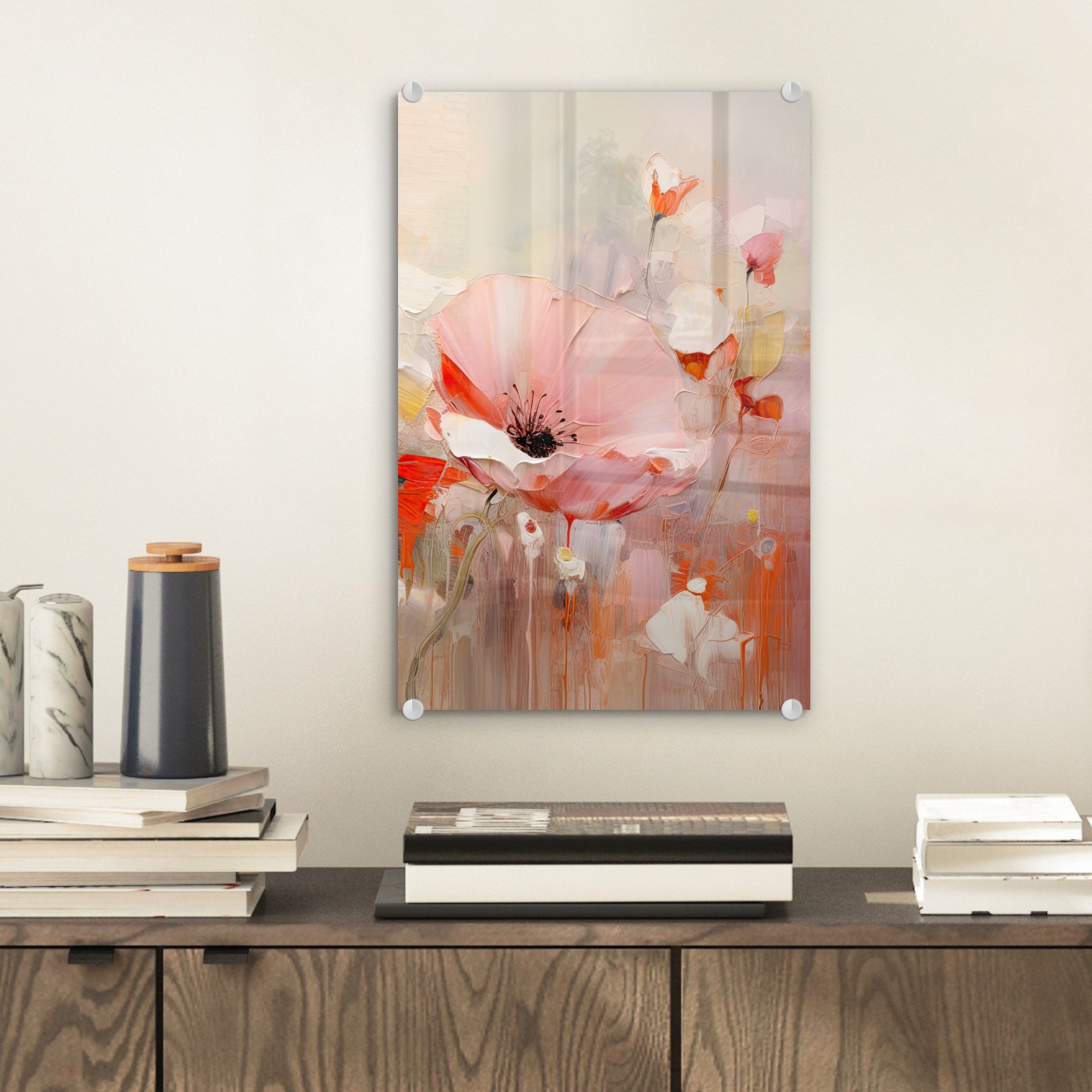 MuchoWow Acrylglasbild Blumen - Aquarell - günstig online kaufen