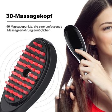 Scheiffy Massagegerät Haarbürste, Phototherapie Kopfmassage Kamm für Haarwachstum, Haarbürste ohne Ziepen, Anti Haarausfall