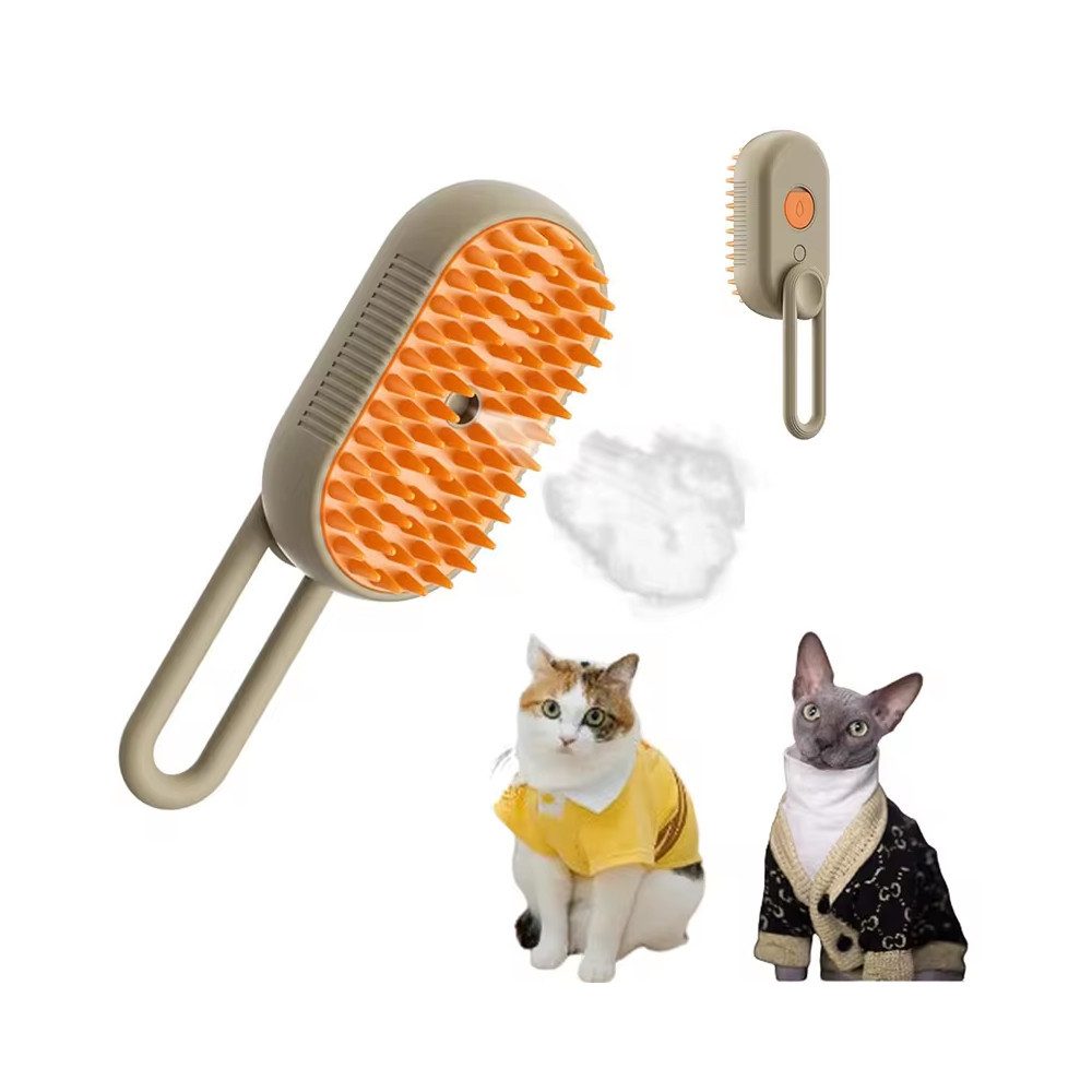 Petsation Fellbürste Petsation 3-in-1 Dampf-Bürste für Hunde & Katzen Fellpflege Fellbürste, für alle Hunde und Katzen mit Langhaar oder Kurzhaar