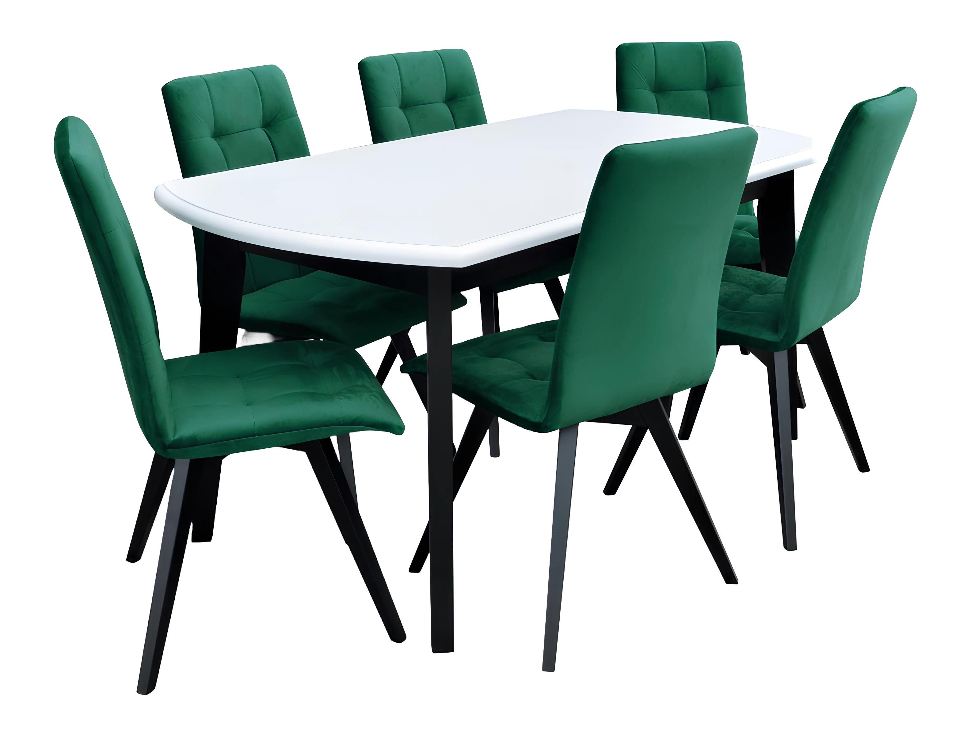 Xlmoebel Essgruppe Klassischer Esstisch mit komfortablen Stühlen in Holzoptik, (7-teilig, 7-tlg., 7tlg. Esszimmer Set (Esstisch + 6x Stühle), Hergestellt in Europa