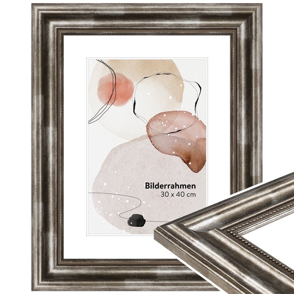 WANDStyle Bilderrahmen H550, Silber, aus Massivholz günstig online kaufen