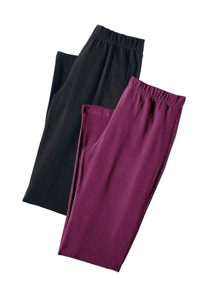 Vivance Active by Lascana Caprihose (2er-Pack) mit Gummibund, Loungewear – Bild 2 von 3
