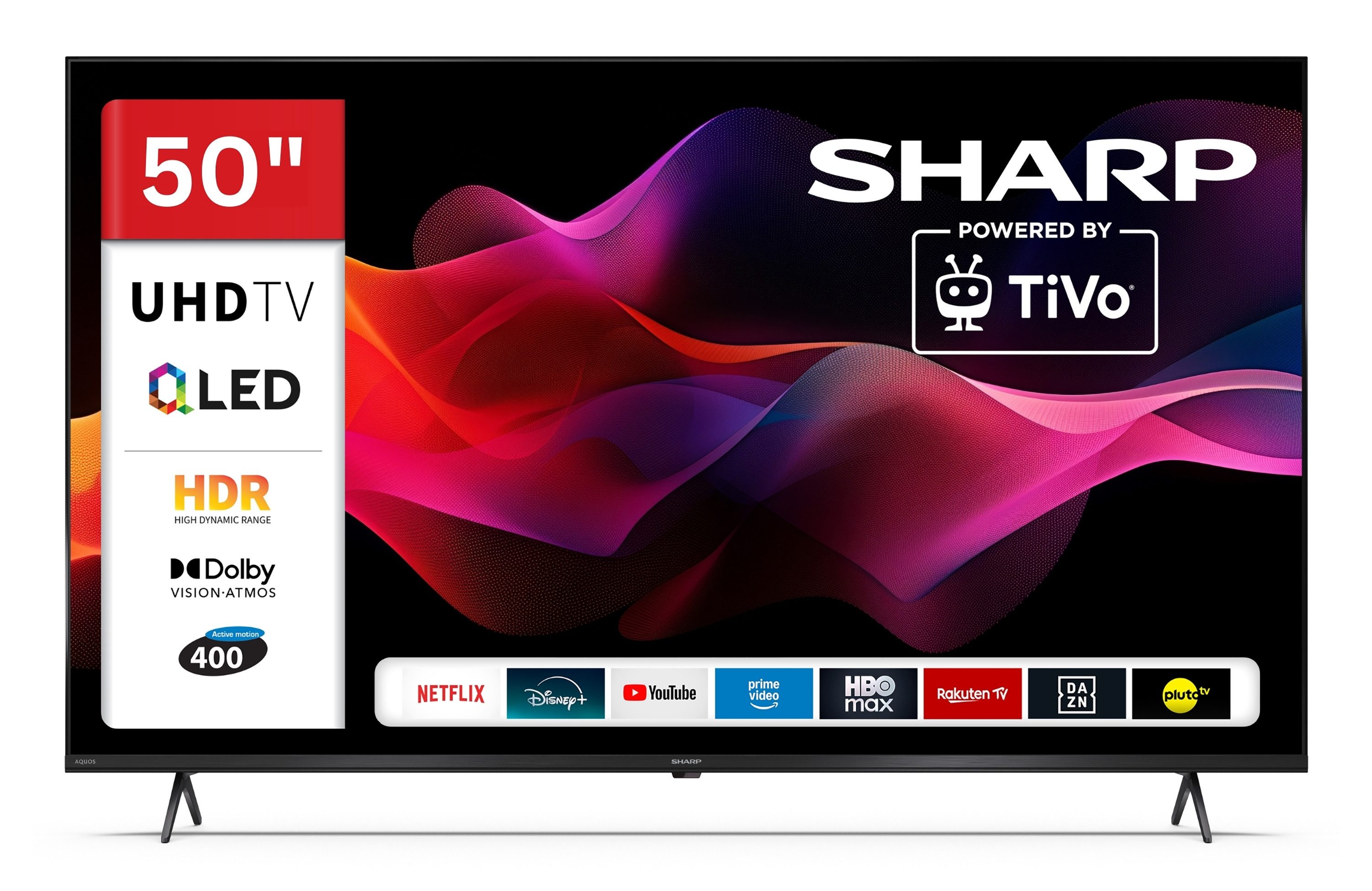 Sharp 50HM5745E QLED-Fernseher (126 cm/50 Zoll, 4K Ultra HD, Smart TV powered by TiVo, Smart TV by TiVo, HDR Dolby Vision & Atmos, Triple-Tuner)