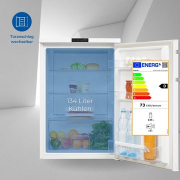 exquisit Vollraumkühlschrank KS16-V-HE-011D, 85 cm hoch, 56 cm breit, kompakt mit digitaler Temperaturanzeige und Handgriff