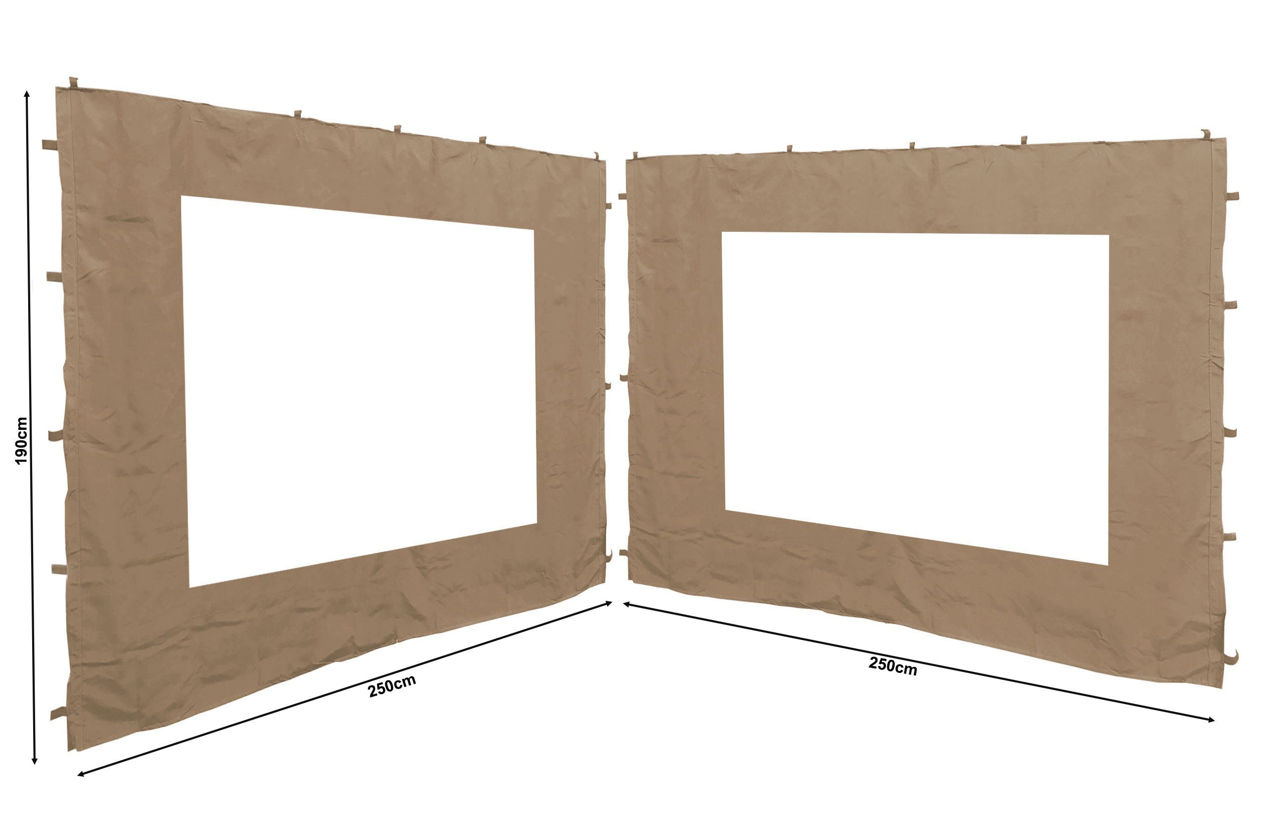 Quick Star Pavillonseitenteil 2 Seitenteile 250x190cm günstig online kaufen