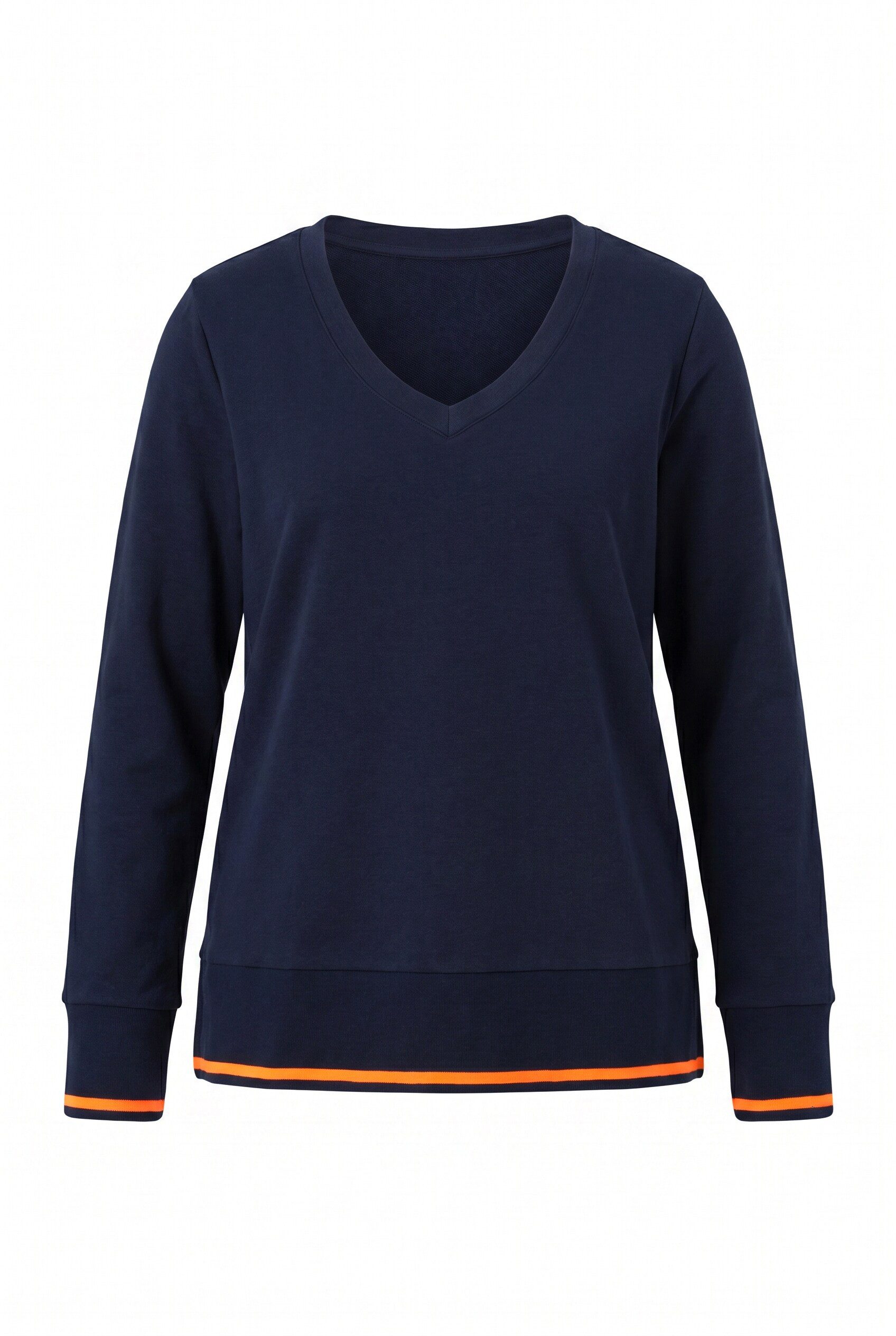 Laurasøn Sweatshirt Sweatshirt V-Ausschnitt Langarm Rückenprint – Bild 2 von 4