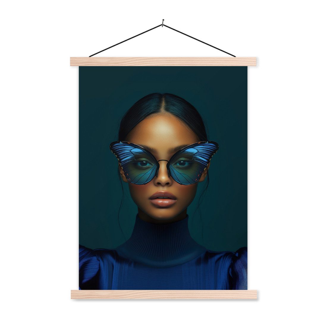 MuchoWow Poster Frau - Schmetterling - günstig online kaufen