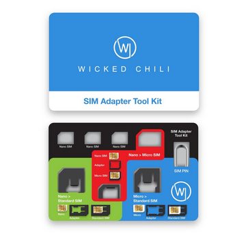 Wicked Chili 8in1 Multi Sim Card Tool Gelbeutel Karten Halter Smartphone-Adapter N/A zu Nano, Micro, Standard