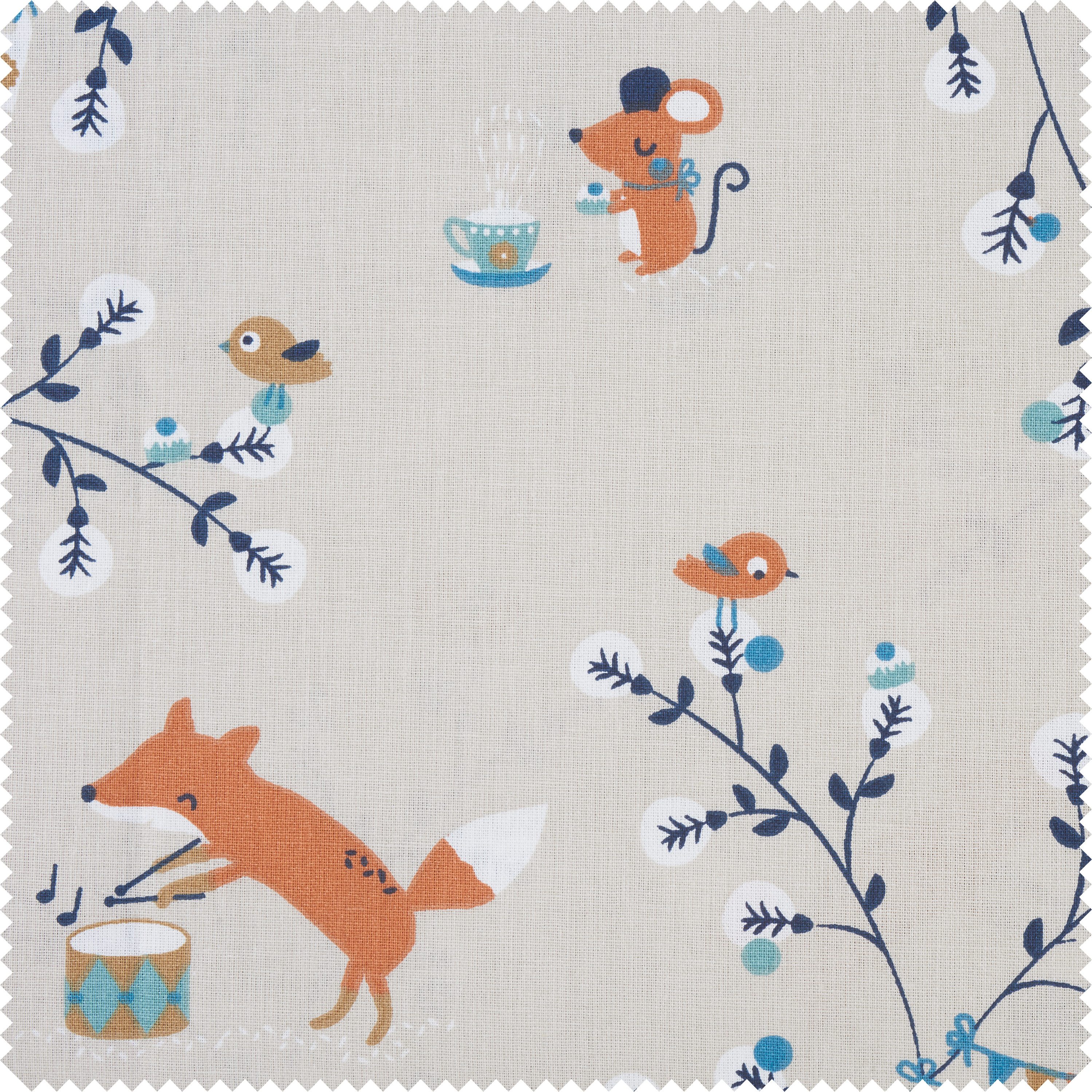 VBS Stoff Tiere im Wald, 150 cm breit, Meterware