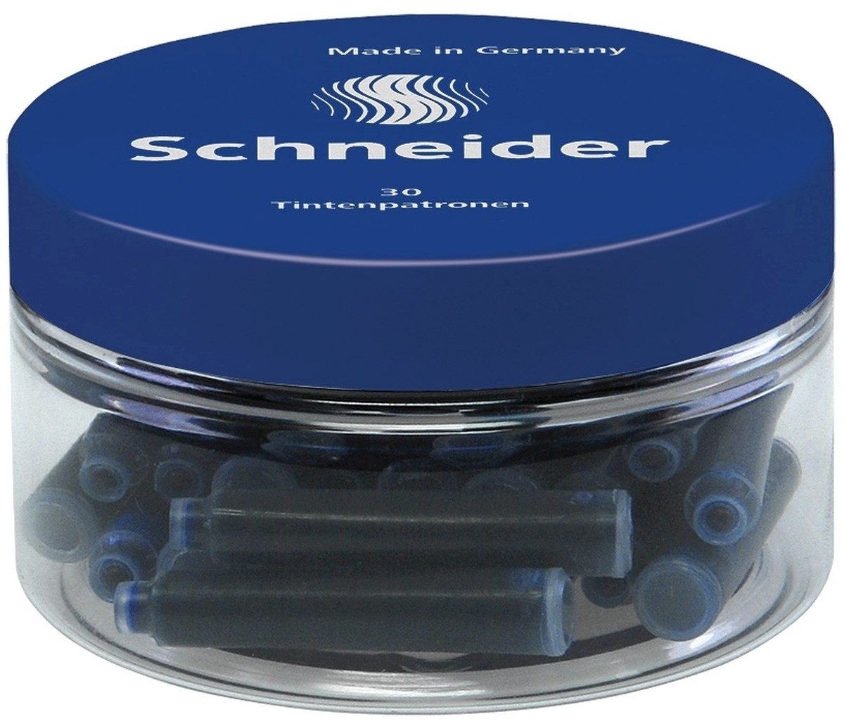 SCHNEIDER Füllhalter Tintenpatrone Standard königsblau Runddose VE=30 Stück