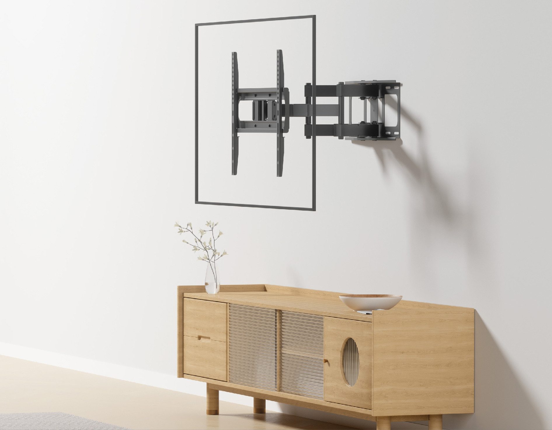 HALTERUNGSPROFI TV-Wandhalterung ALX3S, (bis 75,00 Zoll, bis 75Zoll, bis 60kg, stabiler Doppelarm) – Bild 2 von 4