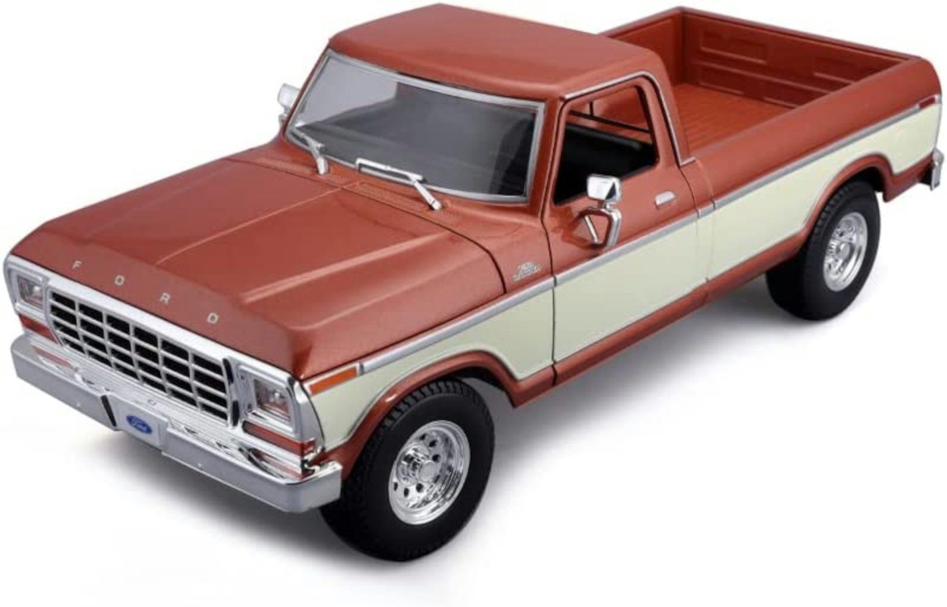 Maisto® Modellauto 31462 - Ford F150 Pick- Up ´79 (braun), Maßstab 1:18, detailliertes Modell