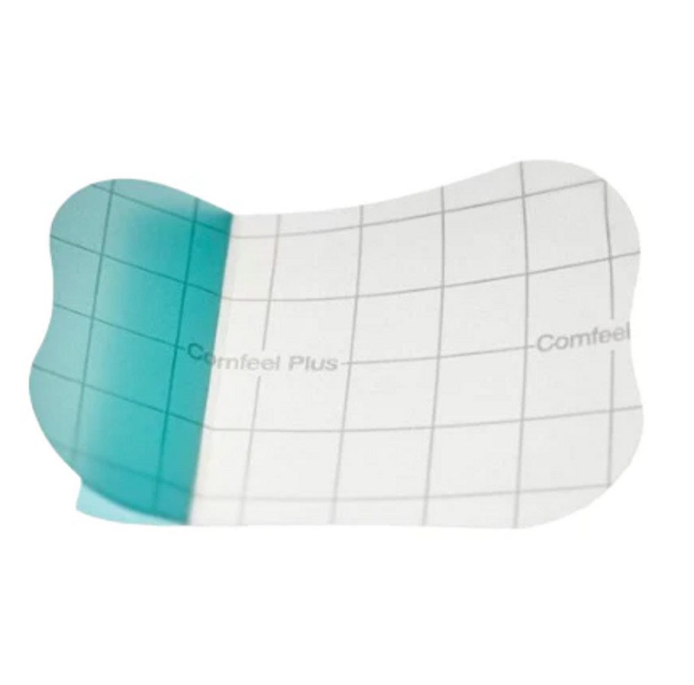 Coloplast Wundpflaster COMFEEL Plus Transparent Hydrokolloidverb.5x7 cm (Spar Set, 10 St., Oberflächliche Verbrennungen Verband), Bakterienresistenter Wundverband