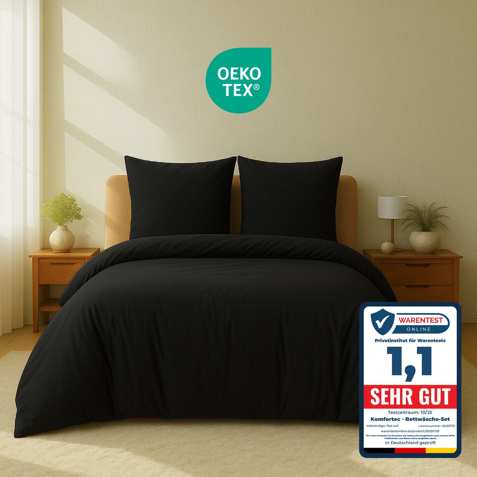 Komfortec Bettwäsche Premium, 135 x 200 bis 220 x 240 cm, 6 verschiedene Gr günstig online kaufen