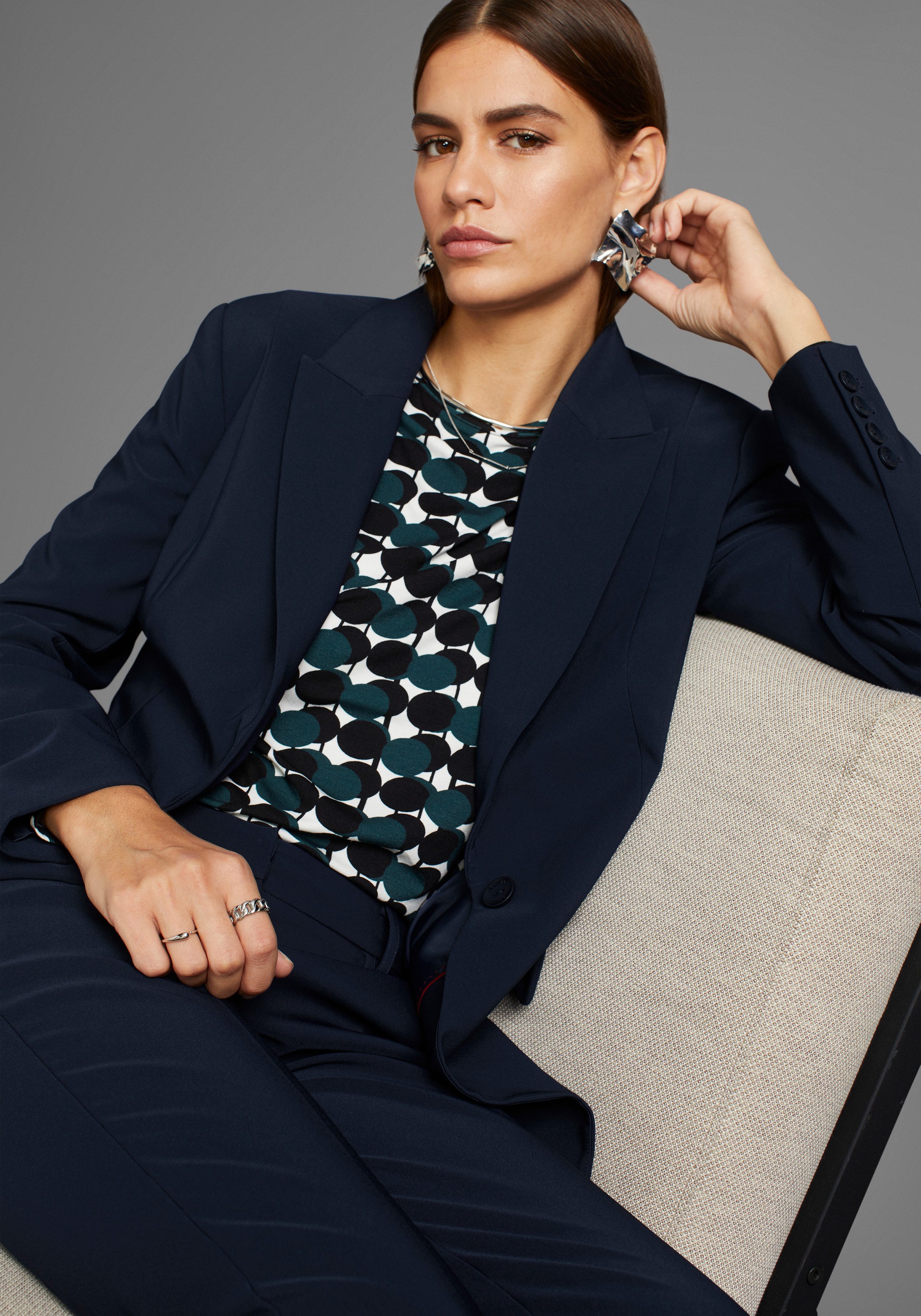HECHTER PARIS Longblazer ohne Kragen günstig online kaufen